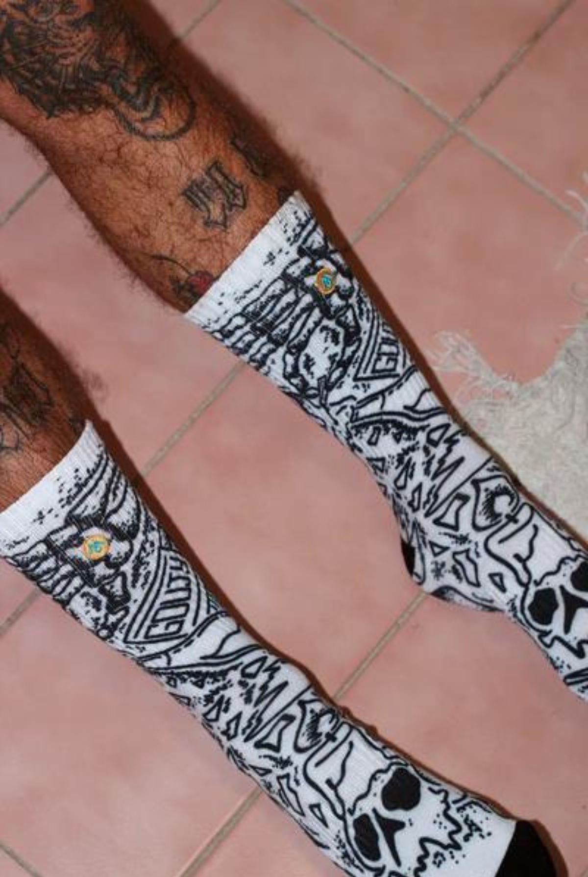 Lit Sock Black & White