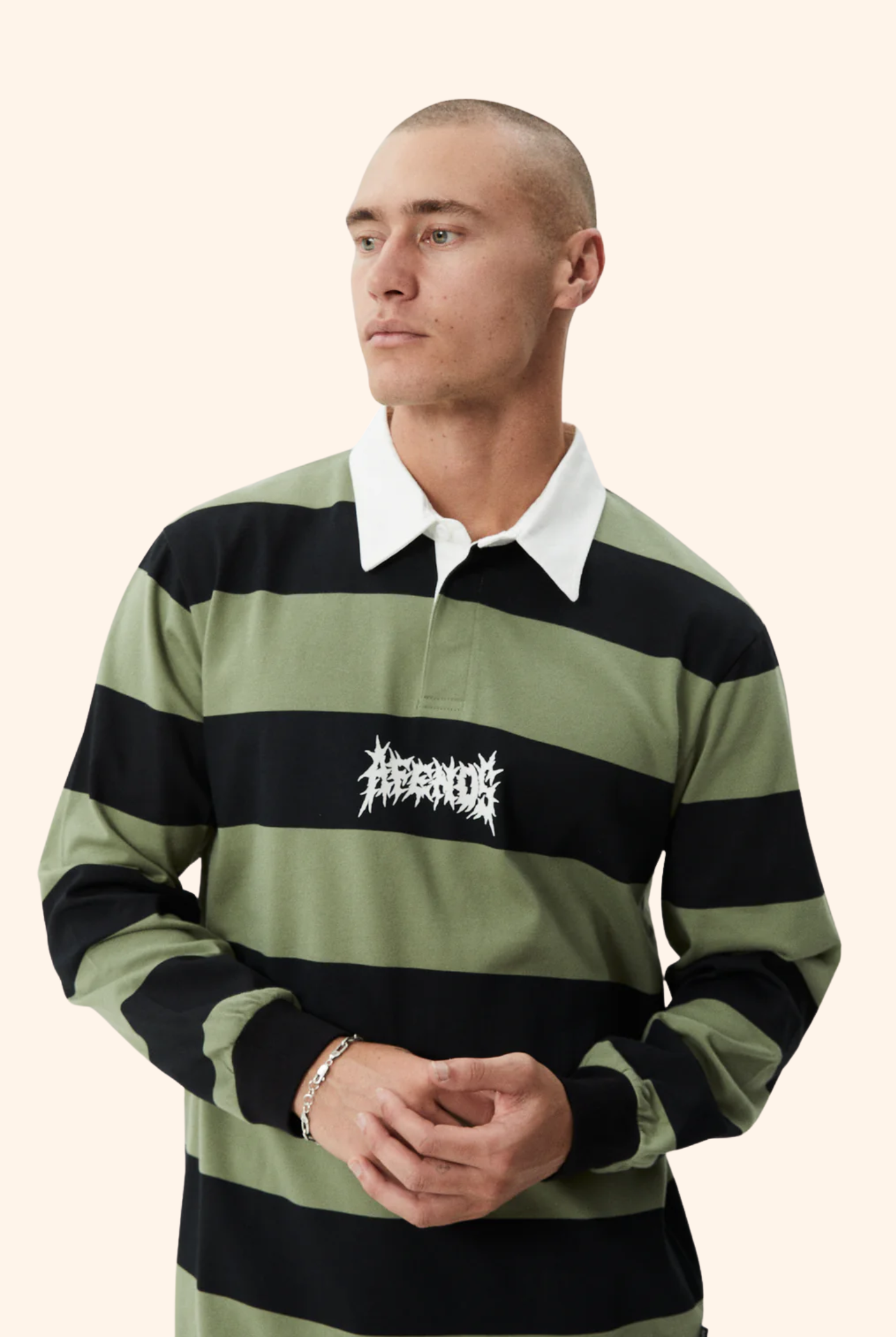 Mental Rugby Long Sleeve Tee Oil Green