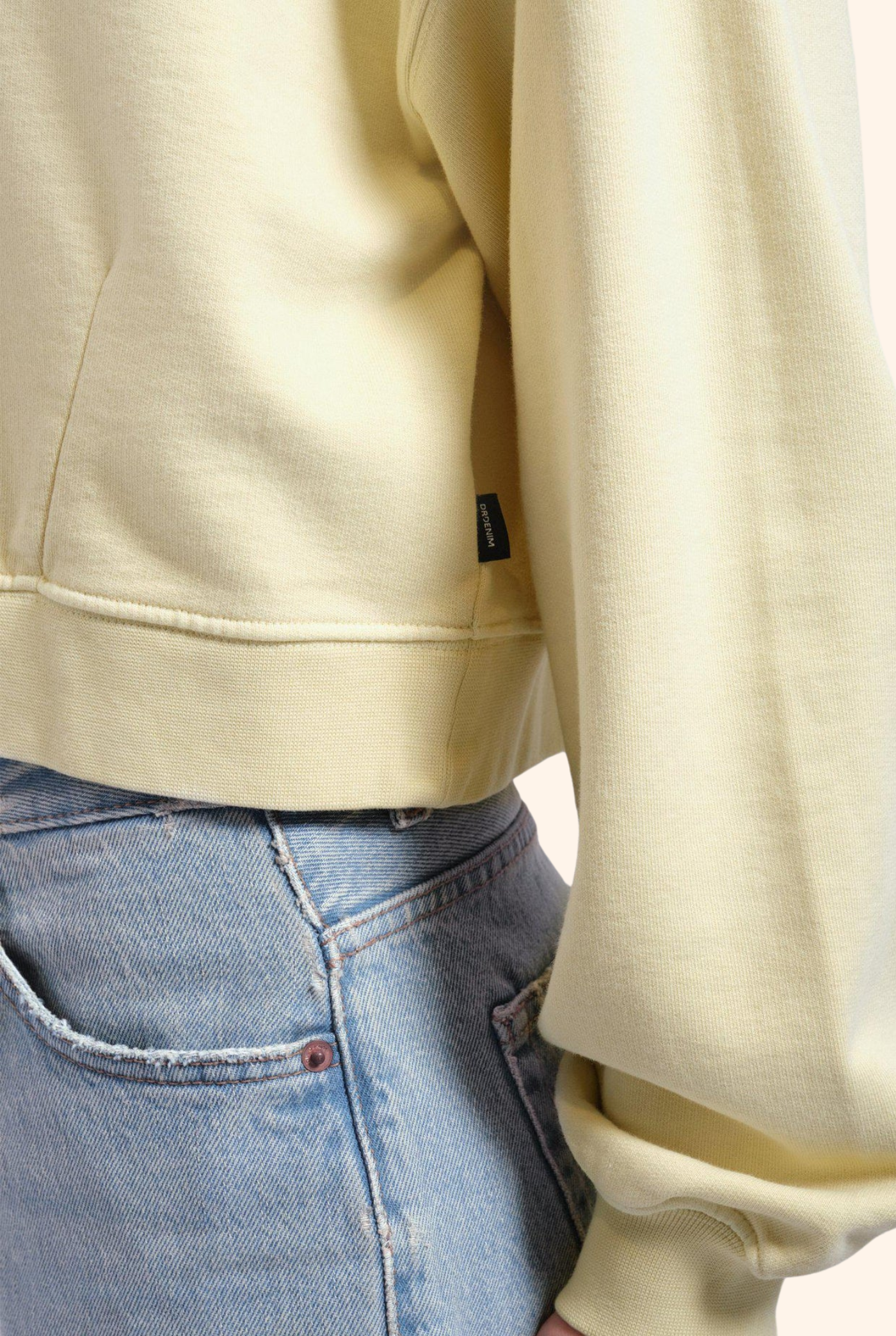 Ethel Hoodie Washed Light Yellow