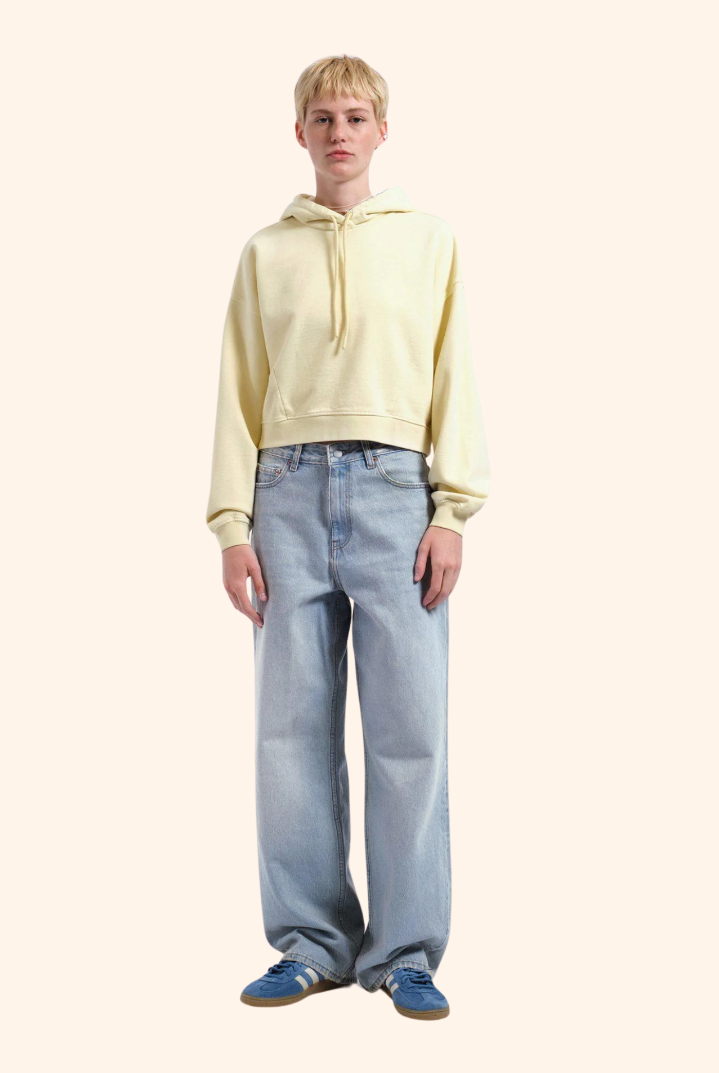 Ethel Hoodie Washed Light Yellow