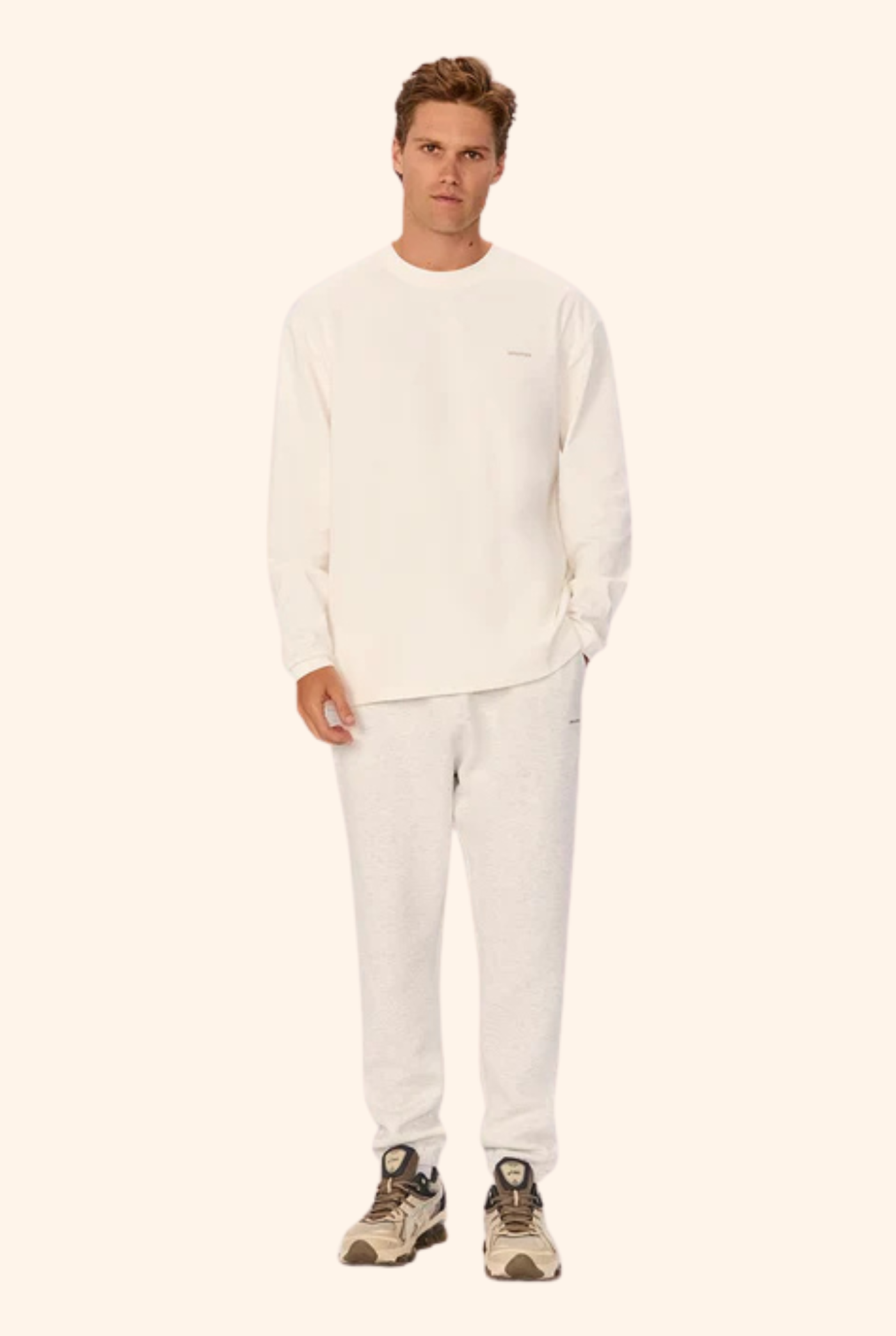 Newport LS Tee in Chalk