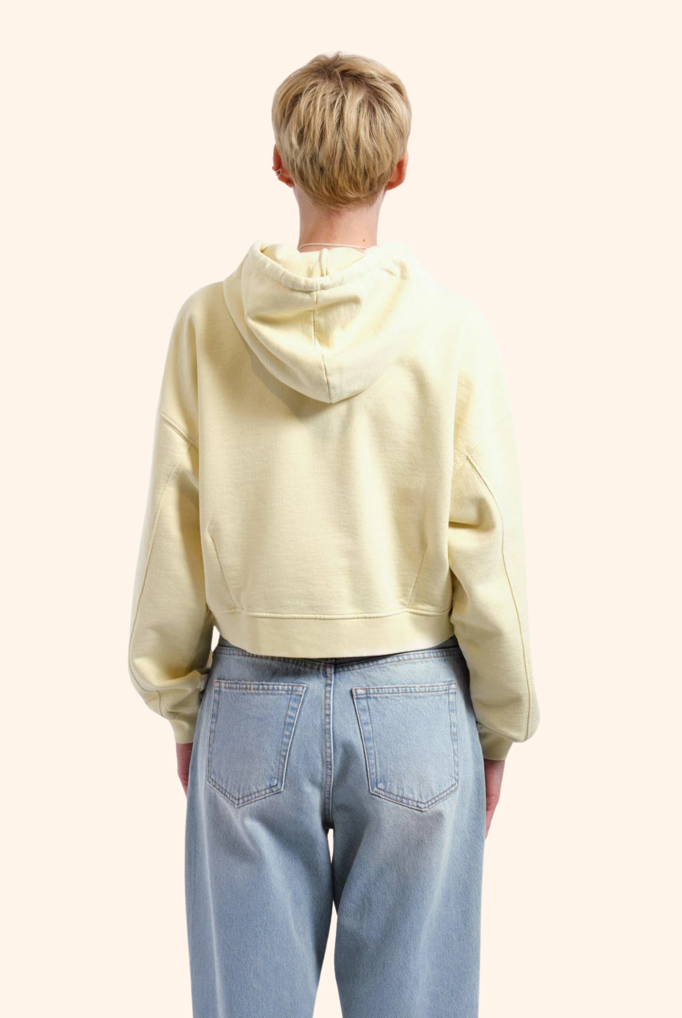 Ethel Hoodie Washed Light Yellow