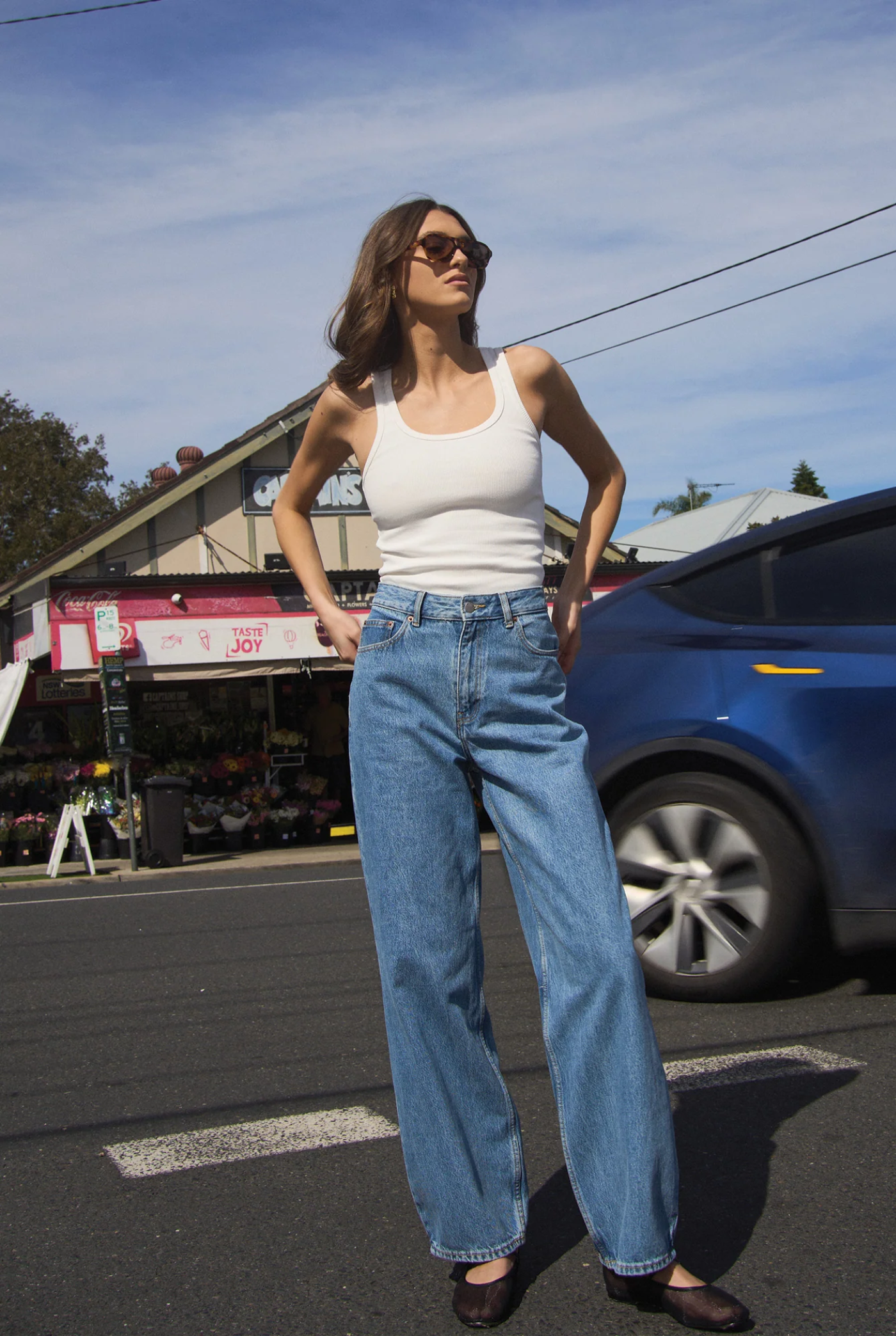 Donna Baggy Steam Sky Retro