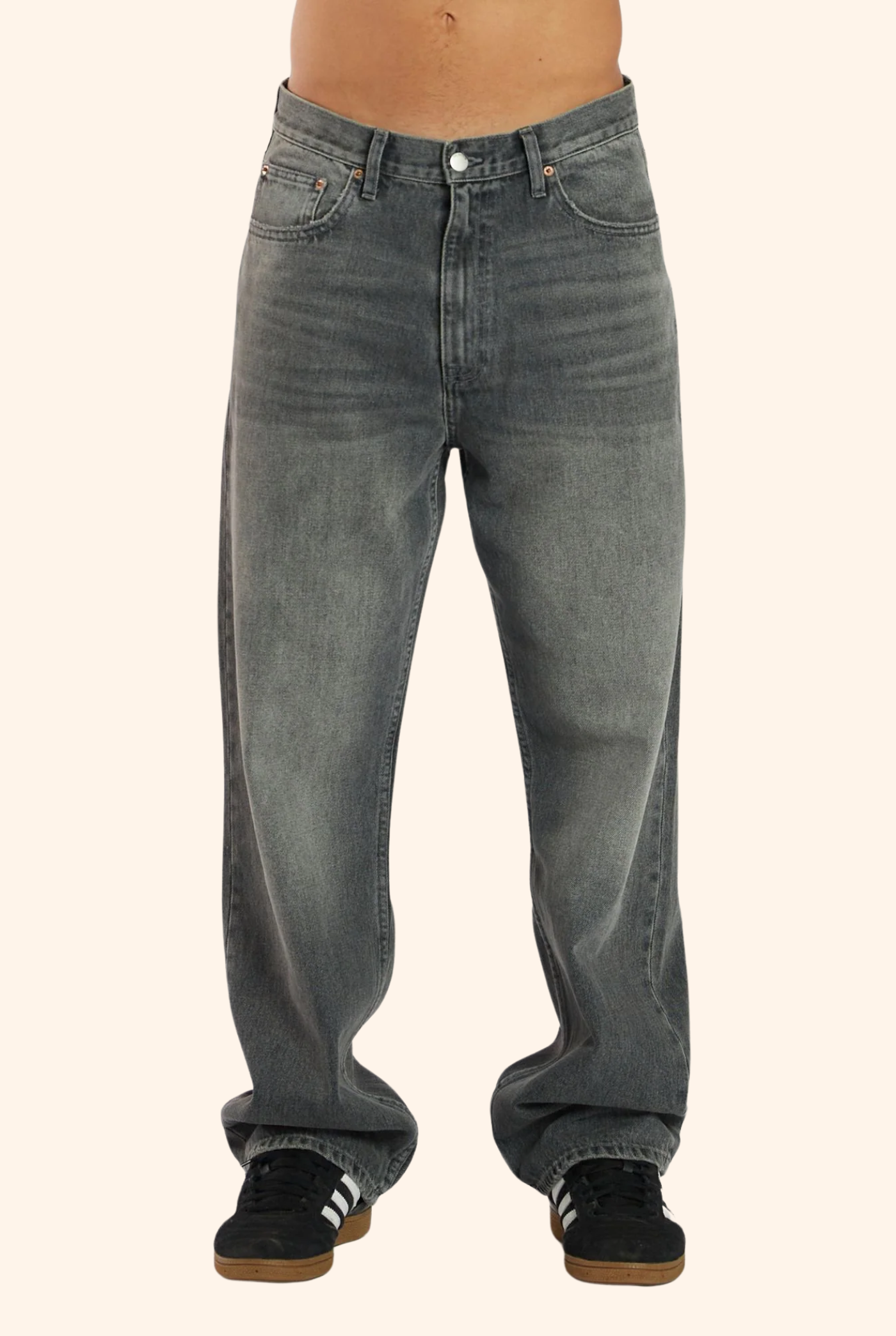 Omar Baggy Jeans Mid Grey Used