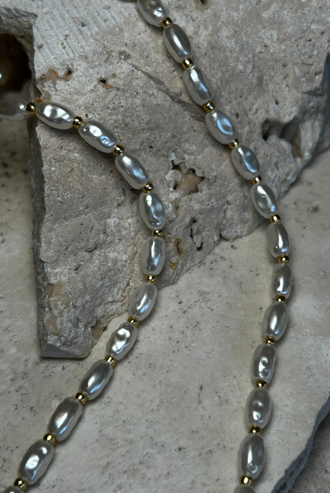 Gold Pearl Necklace
