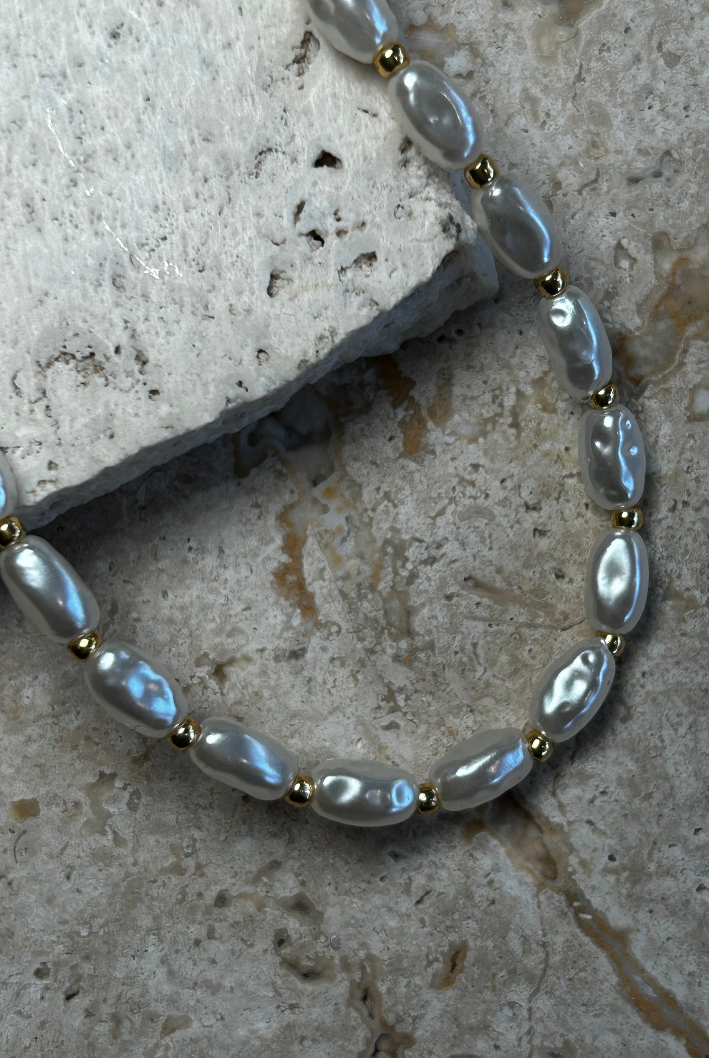 Gold Pearl Necklace