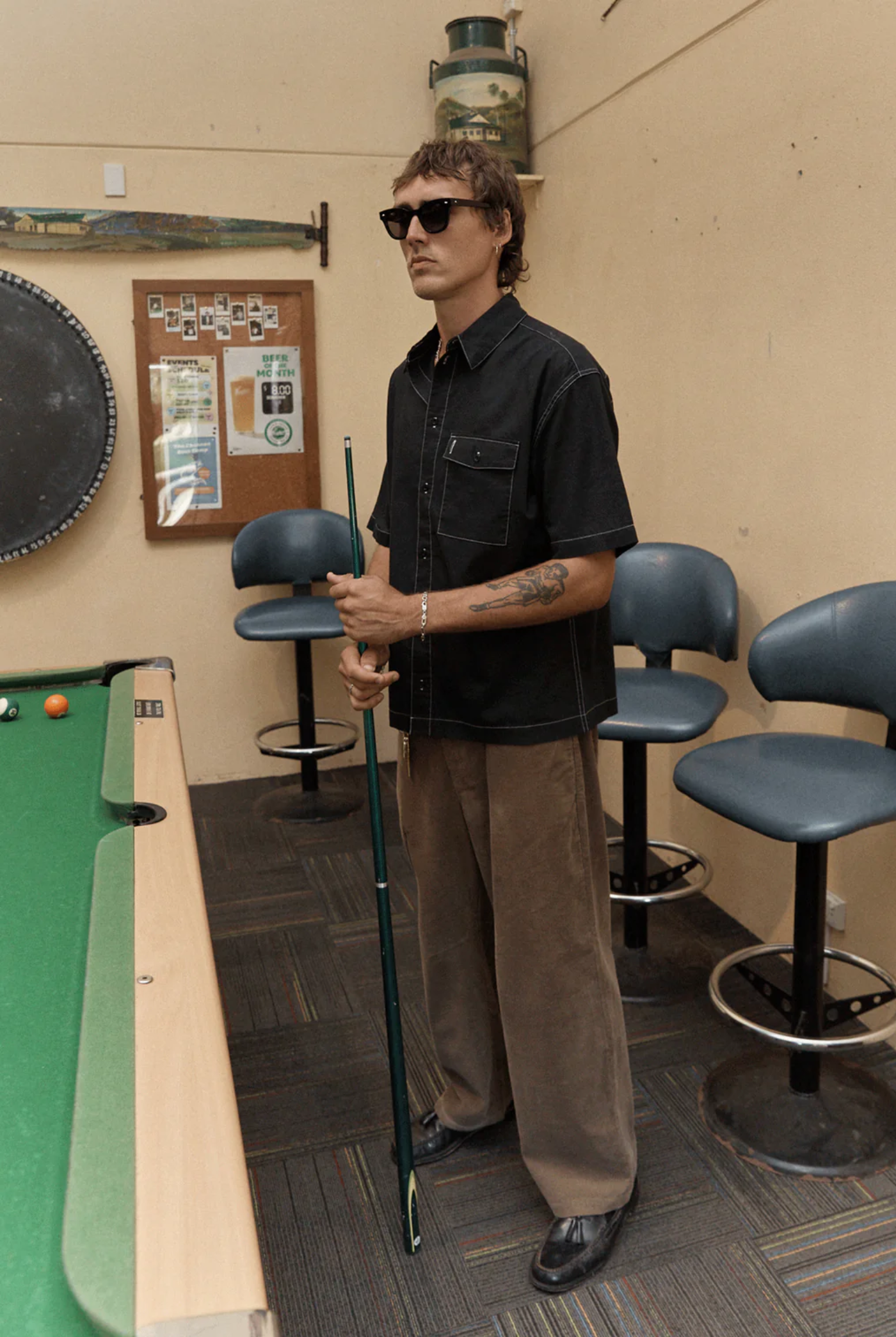 Welcome Back Baggy Pleated Pant Fossil