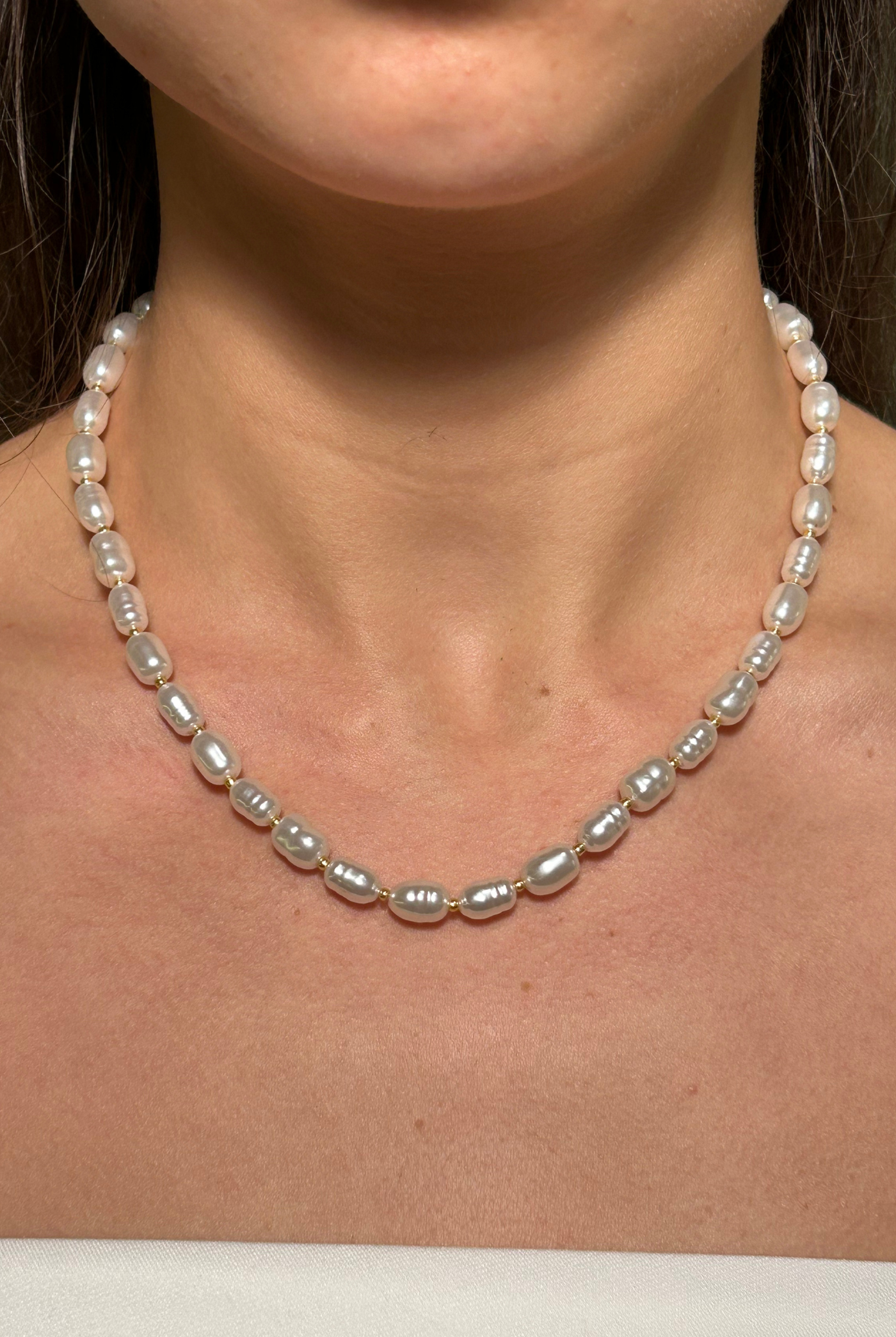Gold Pearl Necklace