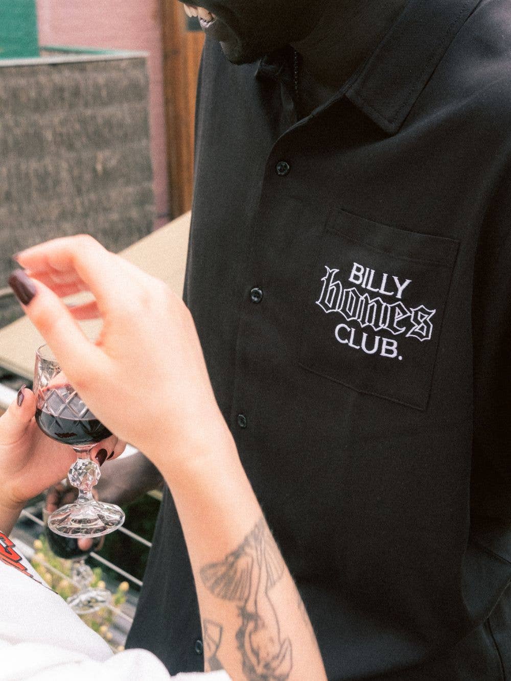 Club Stacked Bowlo Shirt Black