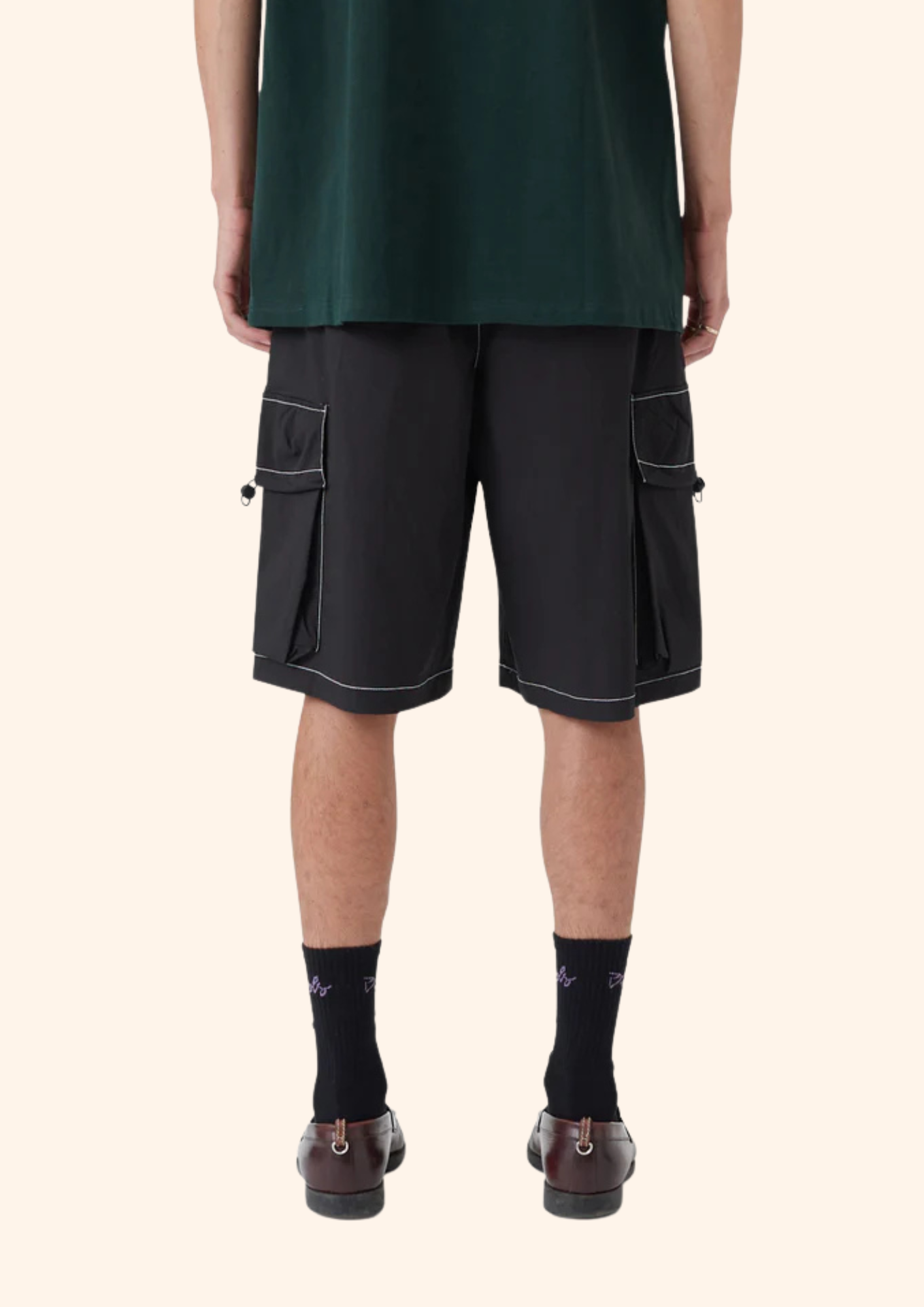 Parachute Short in Black