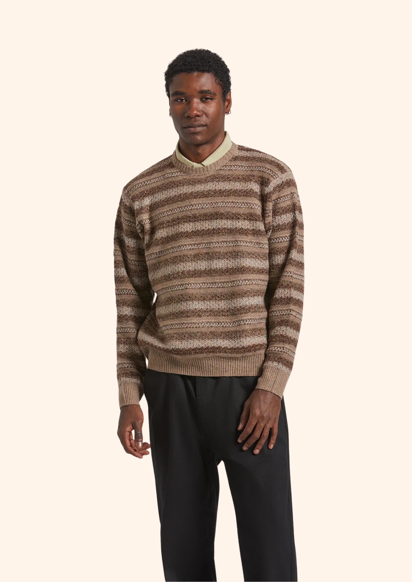 Midnight Crew Sweater in Stripe