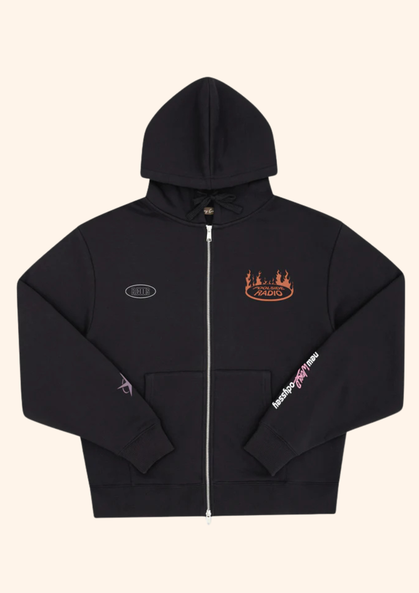 NWO Zip Hood in Black