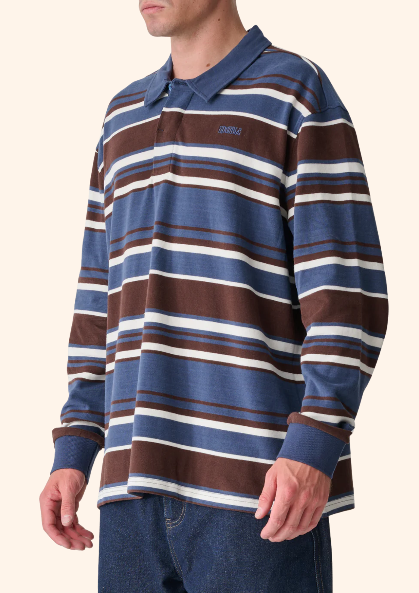 Peach Stripe Rugby