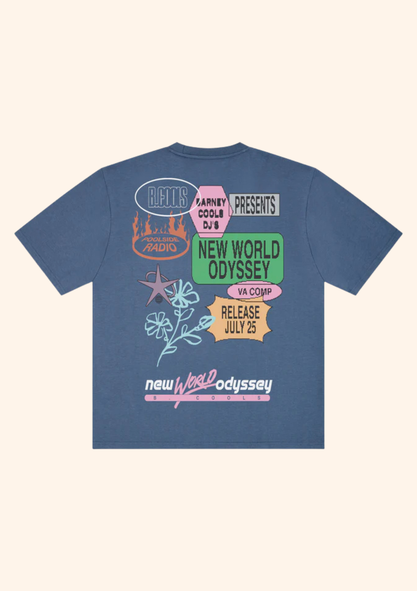 NWO Tee in Washed Blue