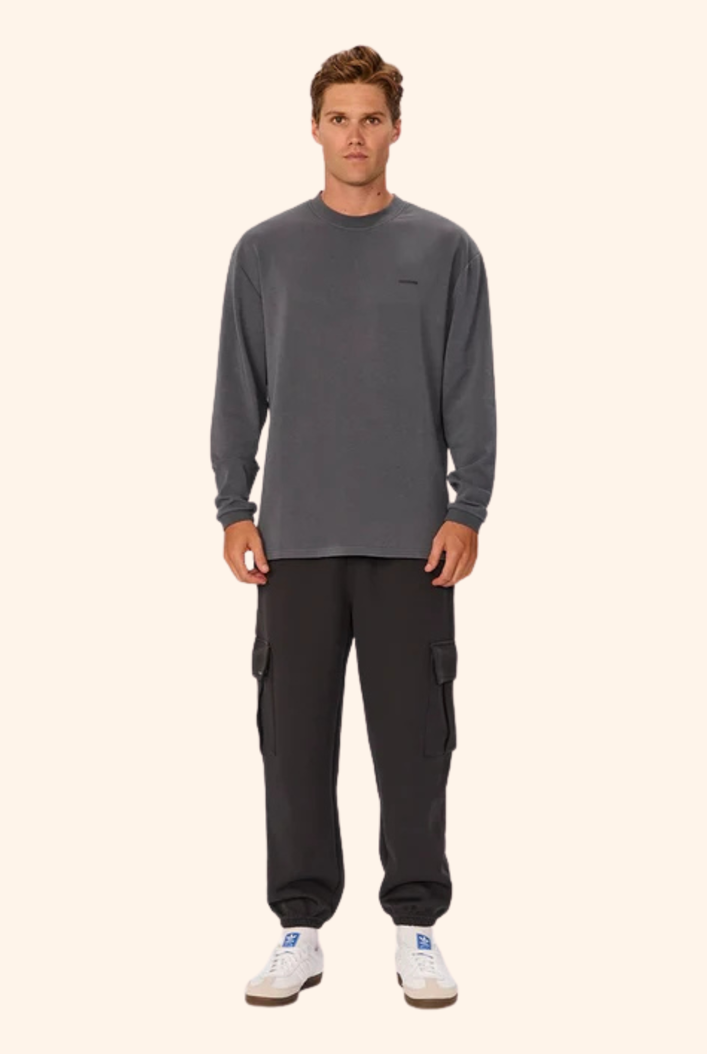 Newport LS Tee in Slate