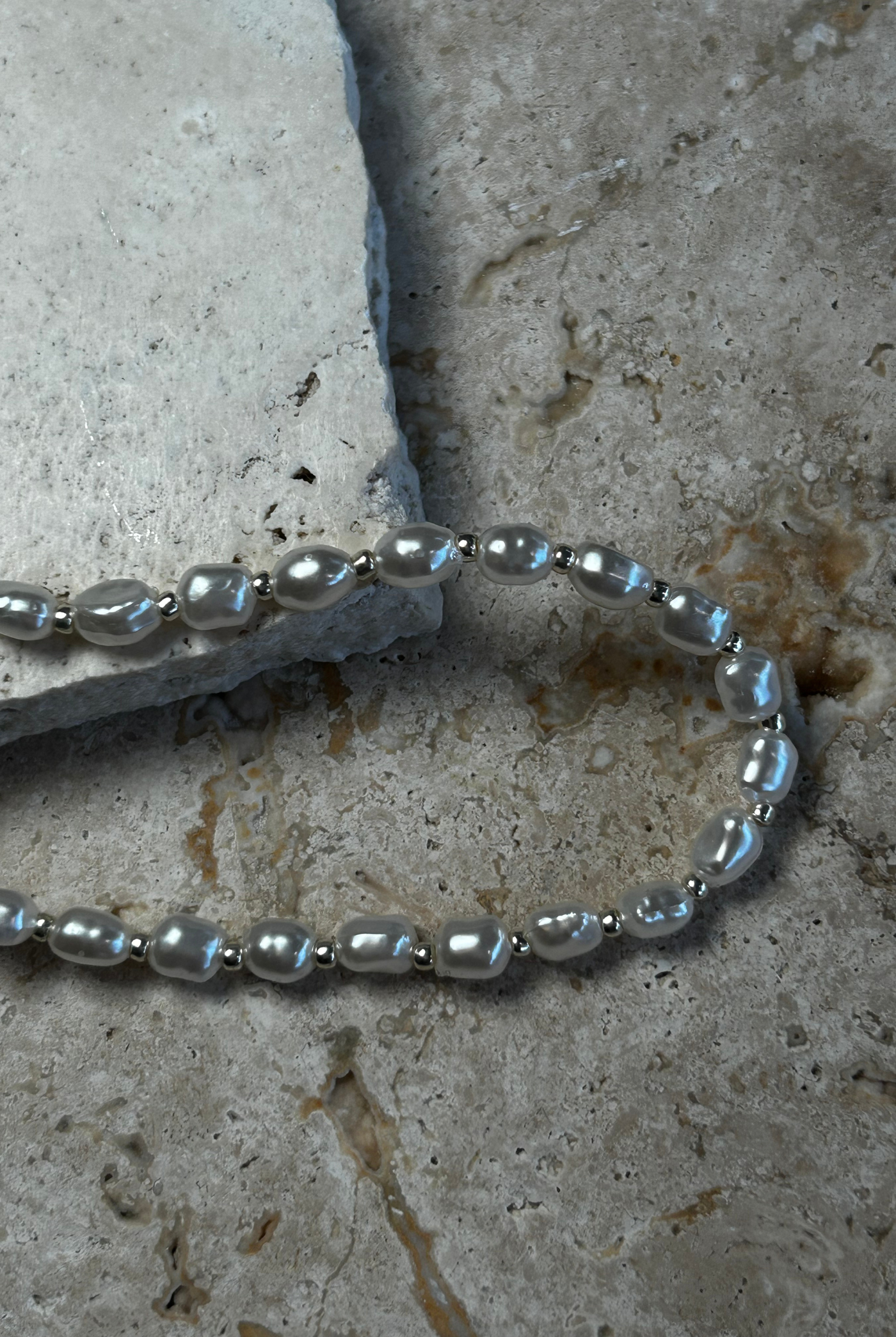 Silver Pearl Necklace