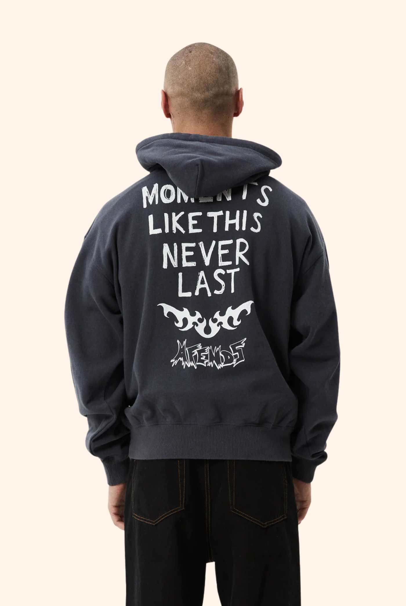 Moments Boxy Hoodie Charcoal