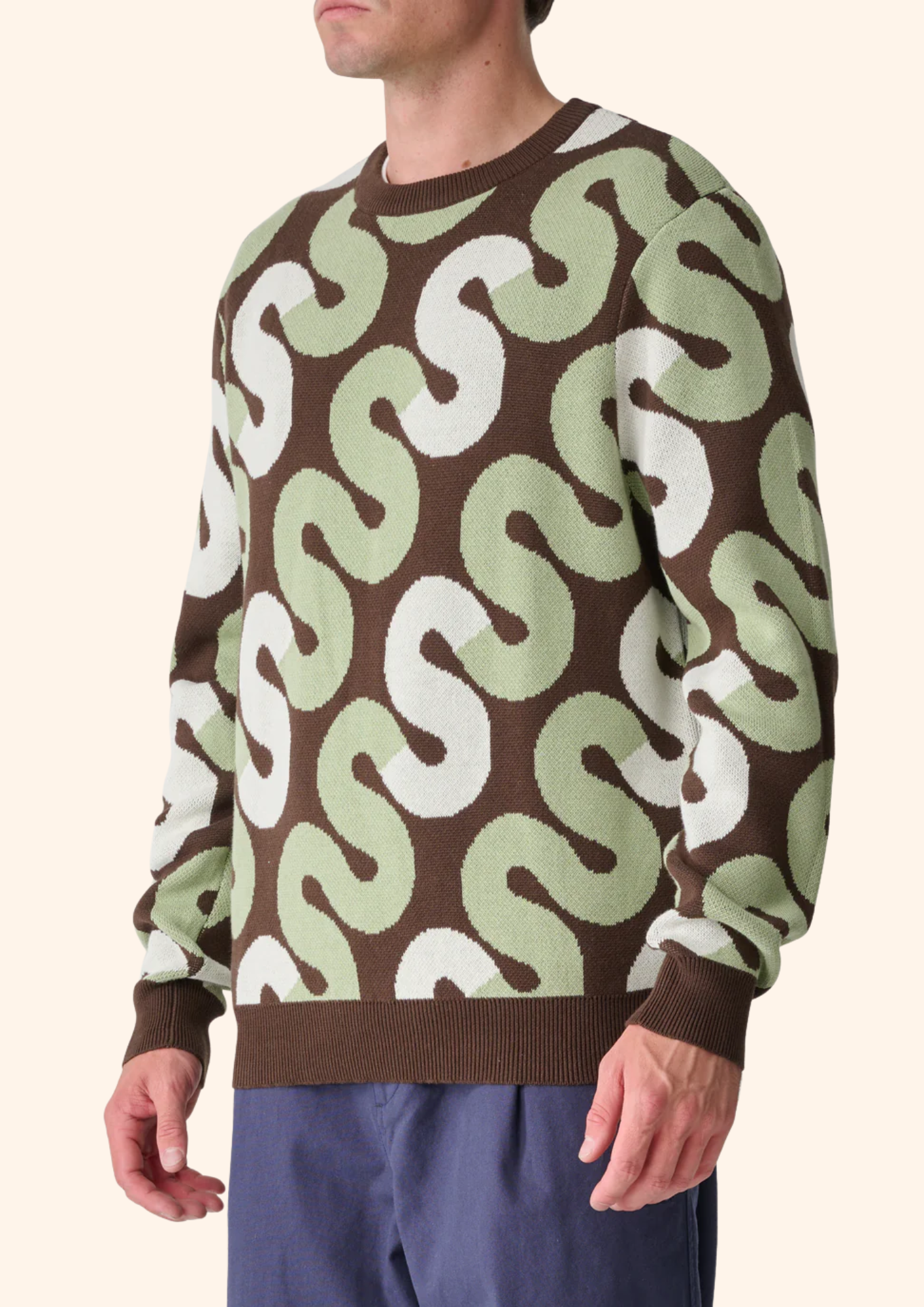Tile Intarsia Knit Sweater