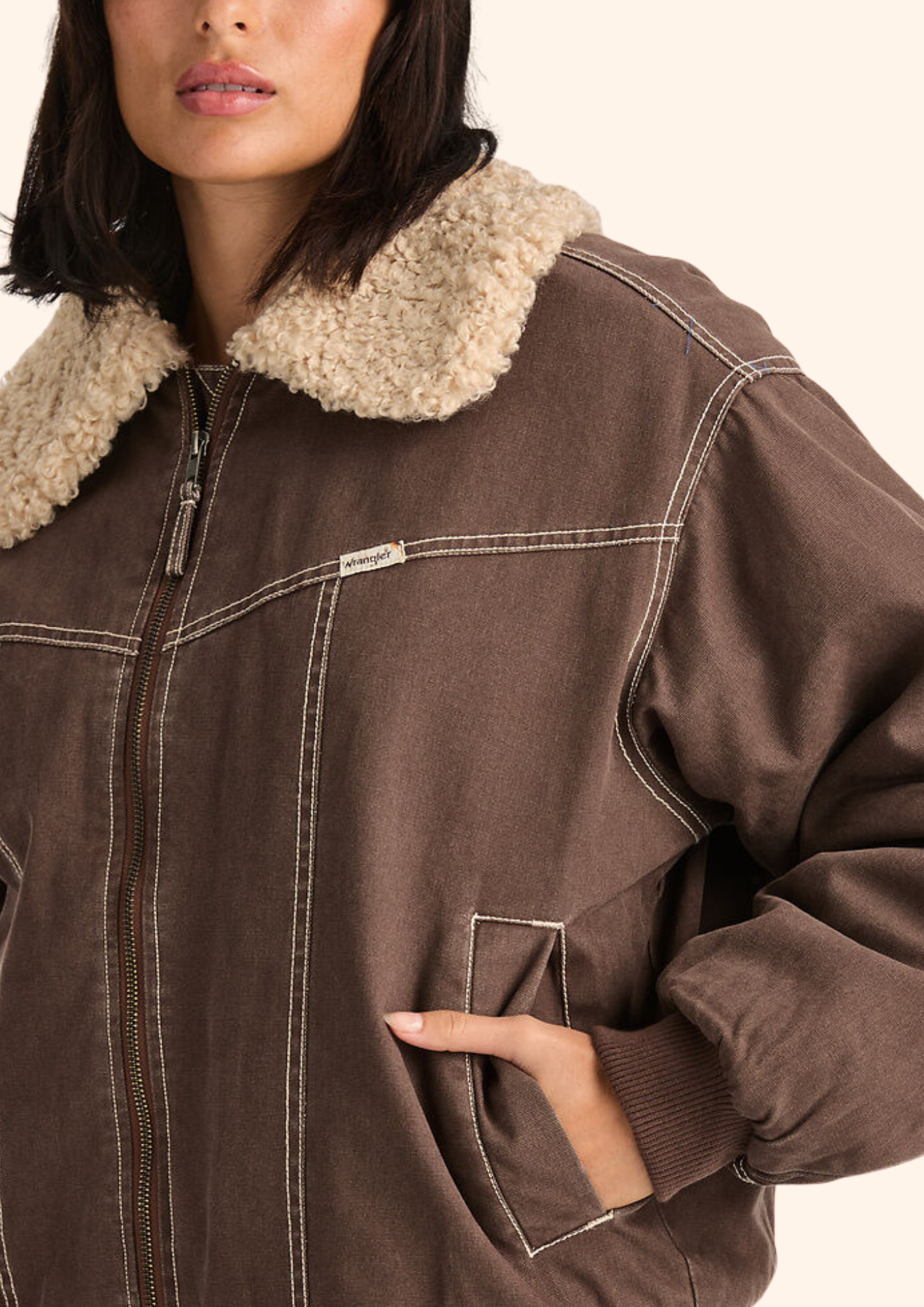 Carrie Bomber in Brown