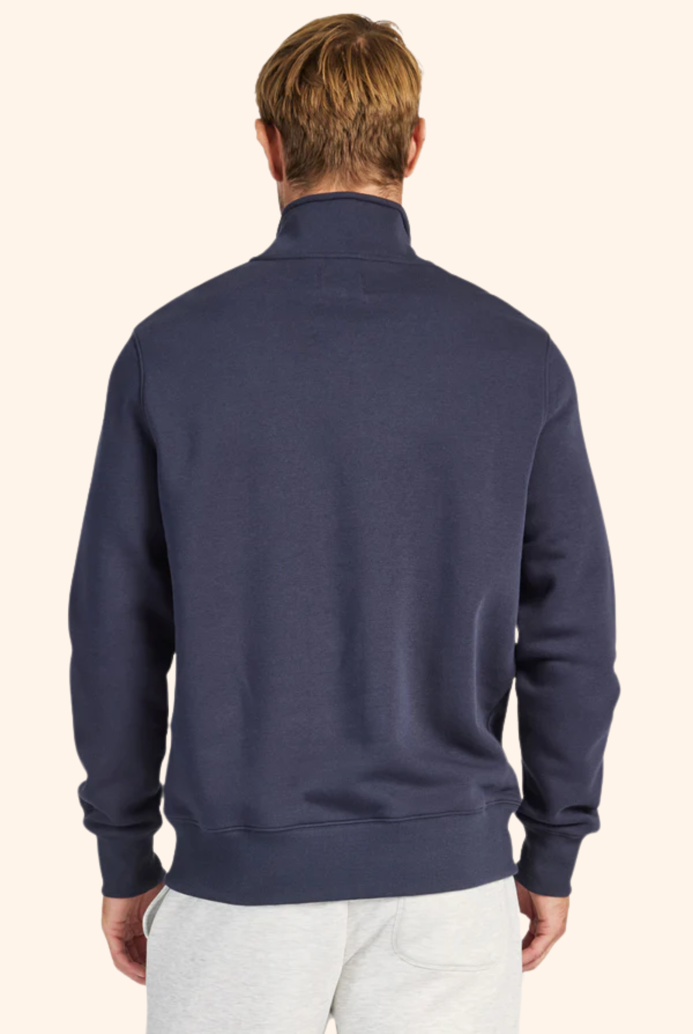 1/4 Zip Sweat in Navy