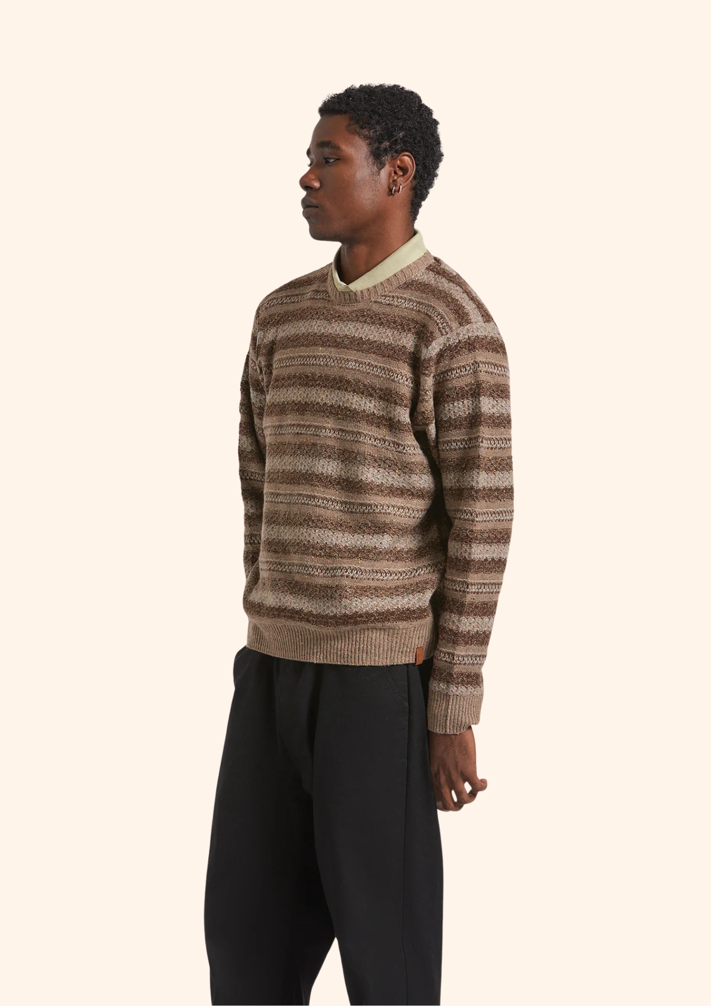 Midnight Crew Sweater in Stripe
