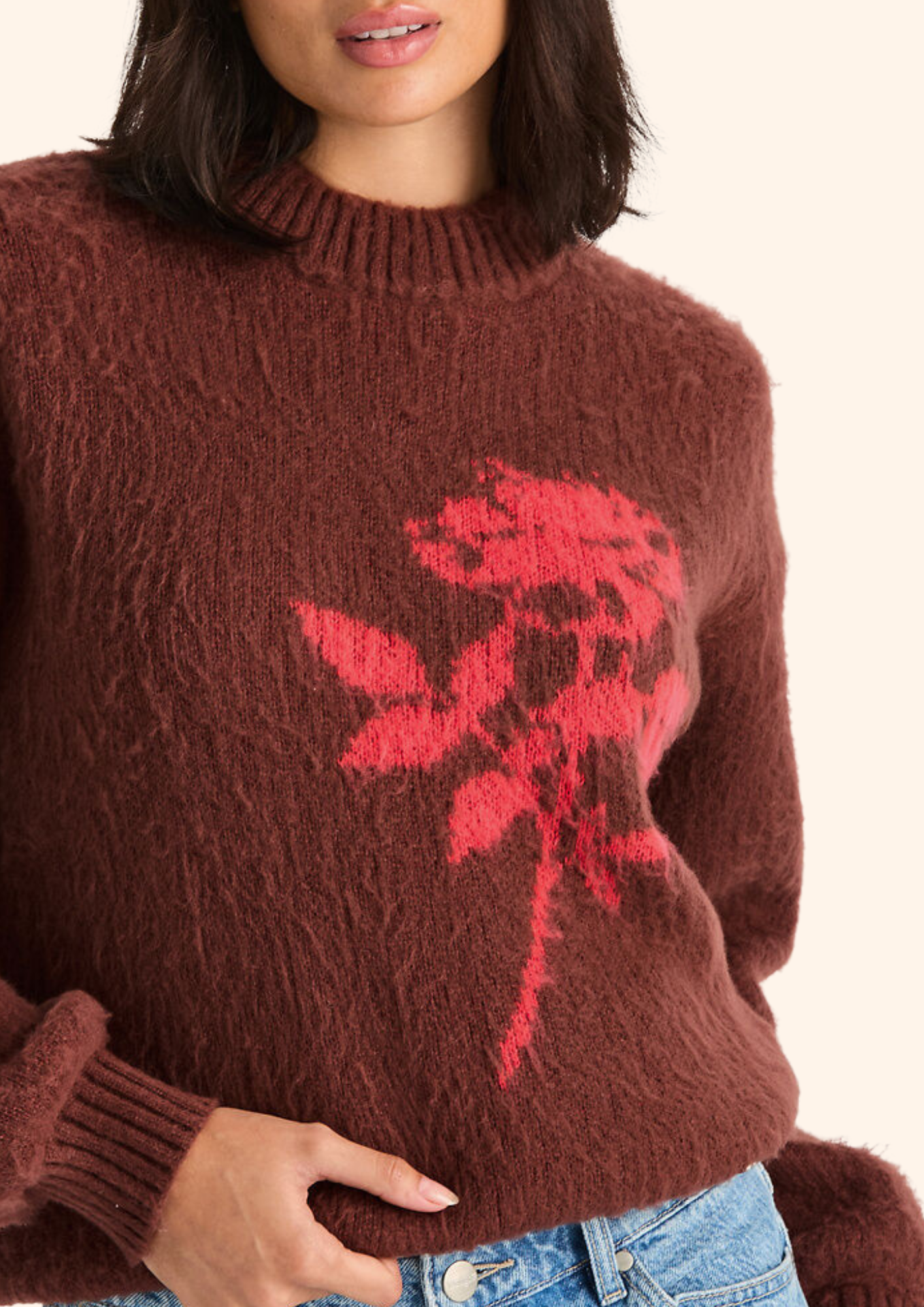 Wild Rose Knit in Cocoa