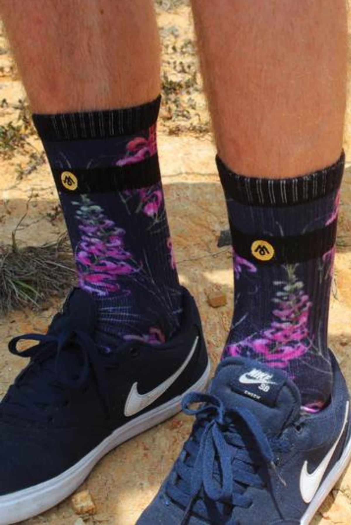 Grevillea Socks Pink & Navy