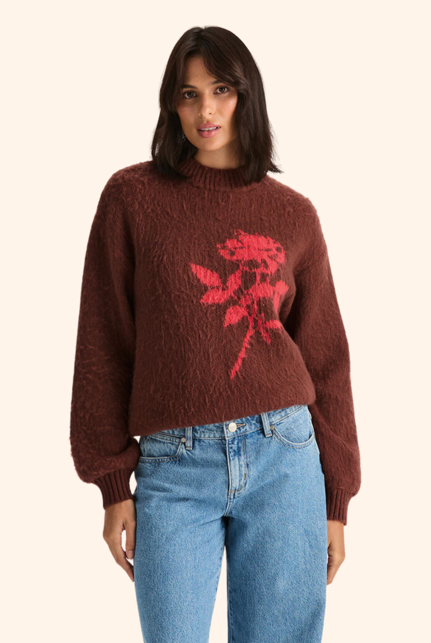 Wild Rose Knit in Cocoa
