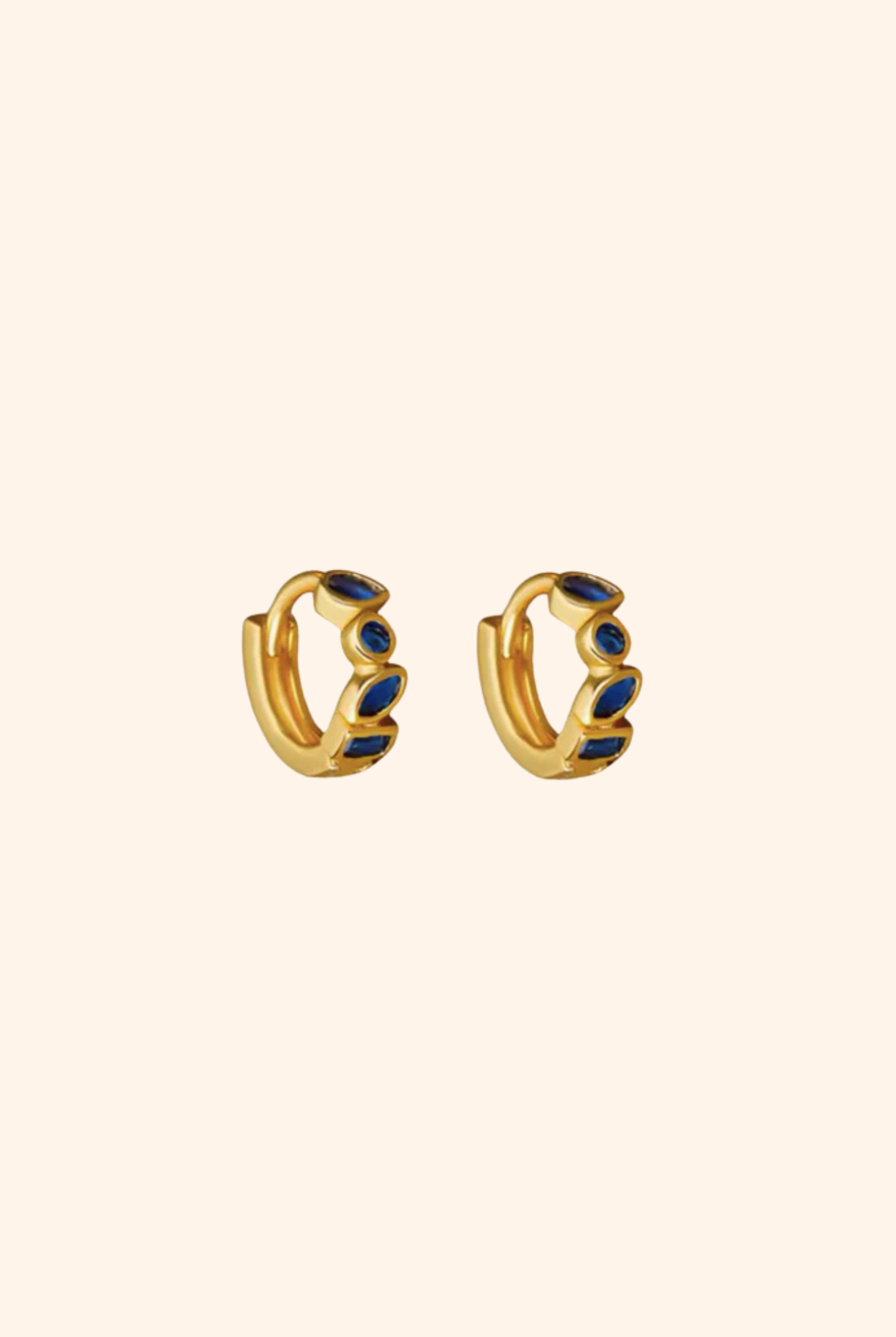 Glory Huggie Earrings - Sapphire