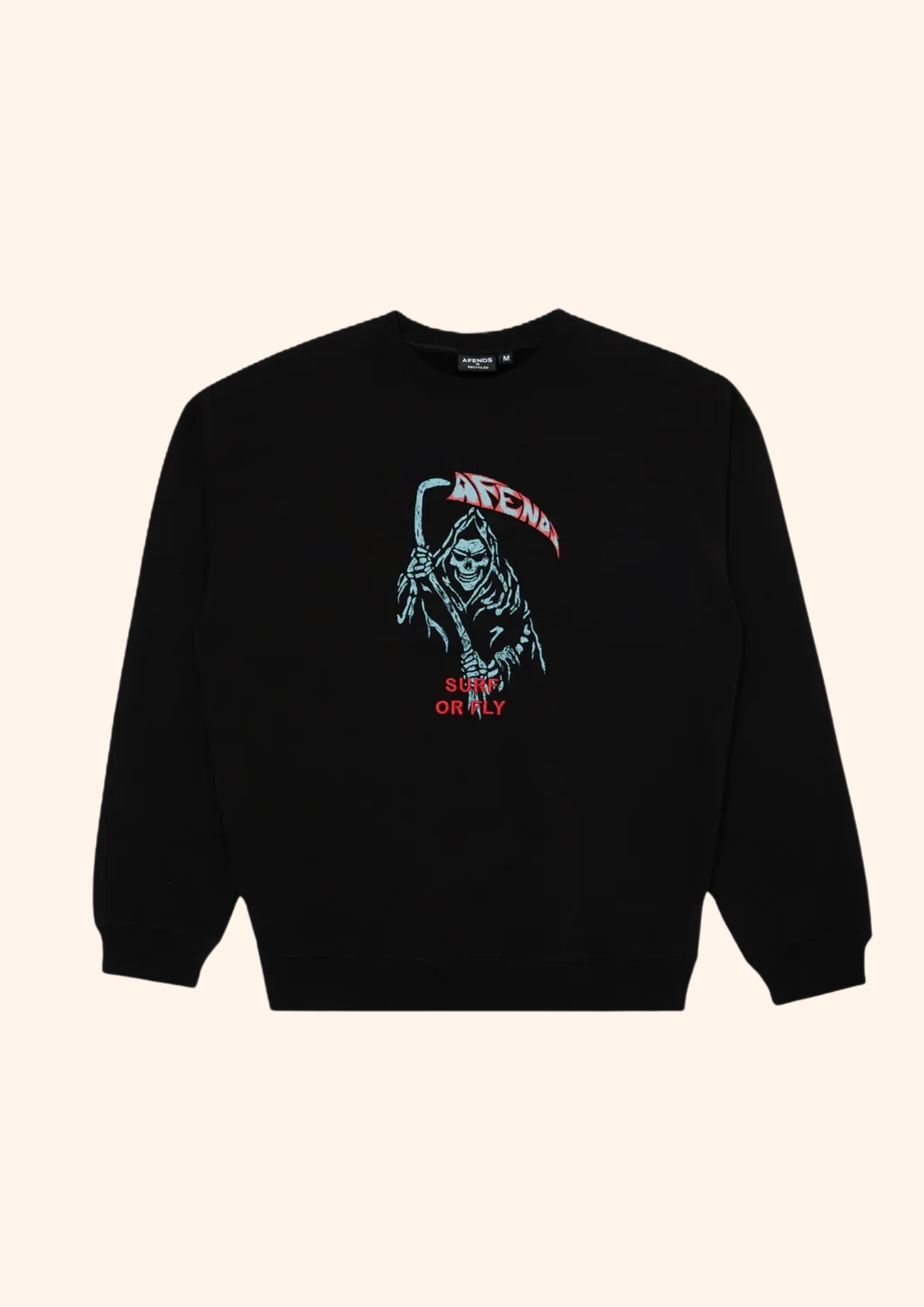 Surf Or Fly Crew Neck Black