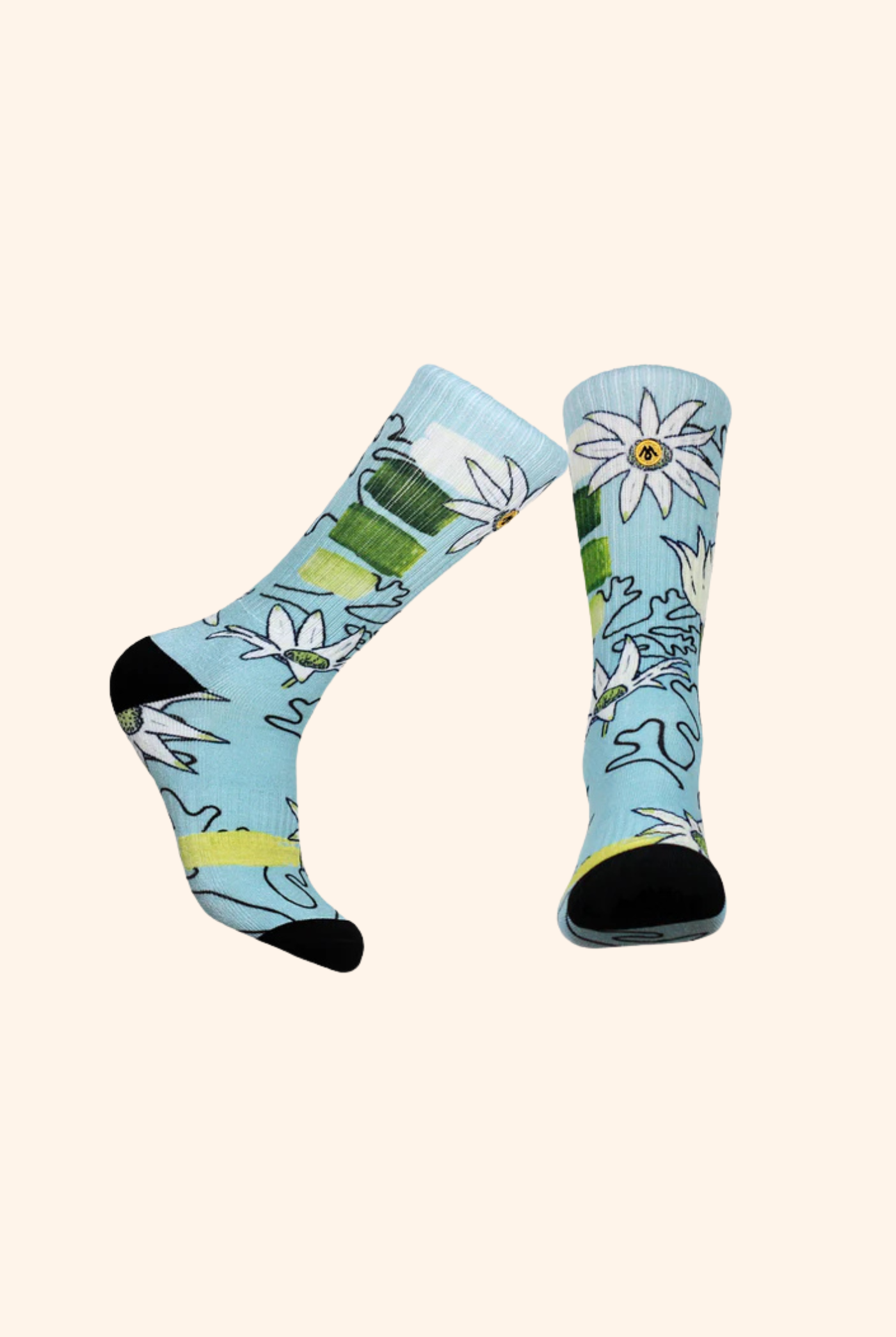 Flannel Flower Socks Blue