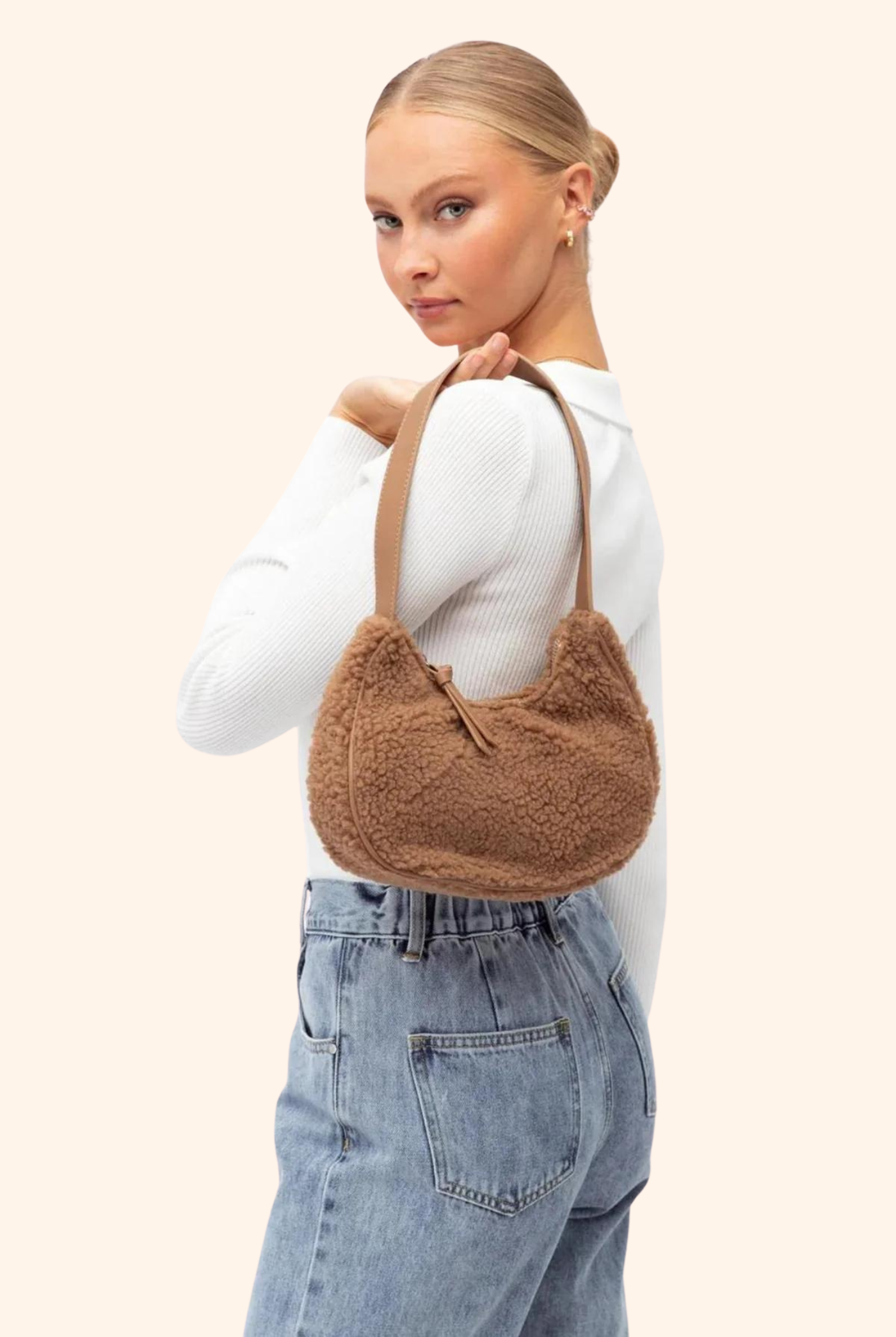 Teddy Sherpa Shoulder Bag