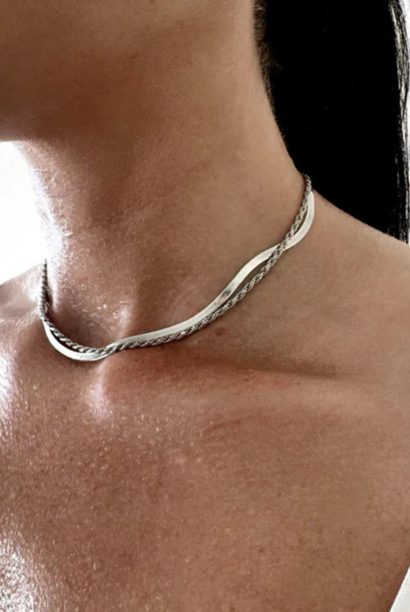 Sidewalk Chain Necklace in Silver