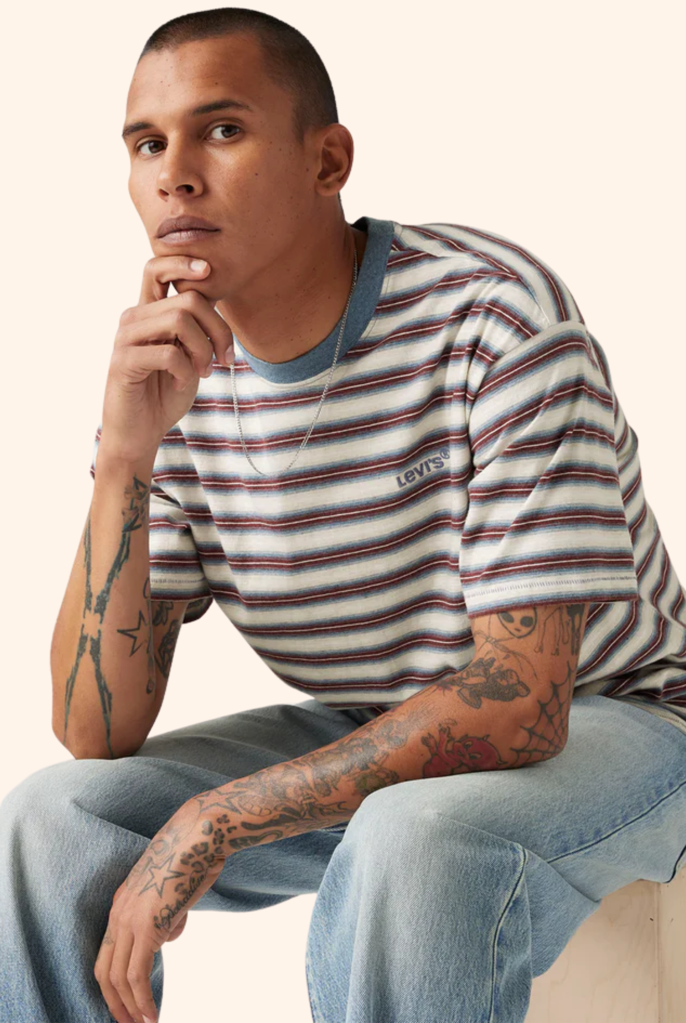 Red Tab Vintage Tee Break Stripe Paloma