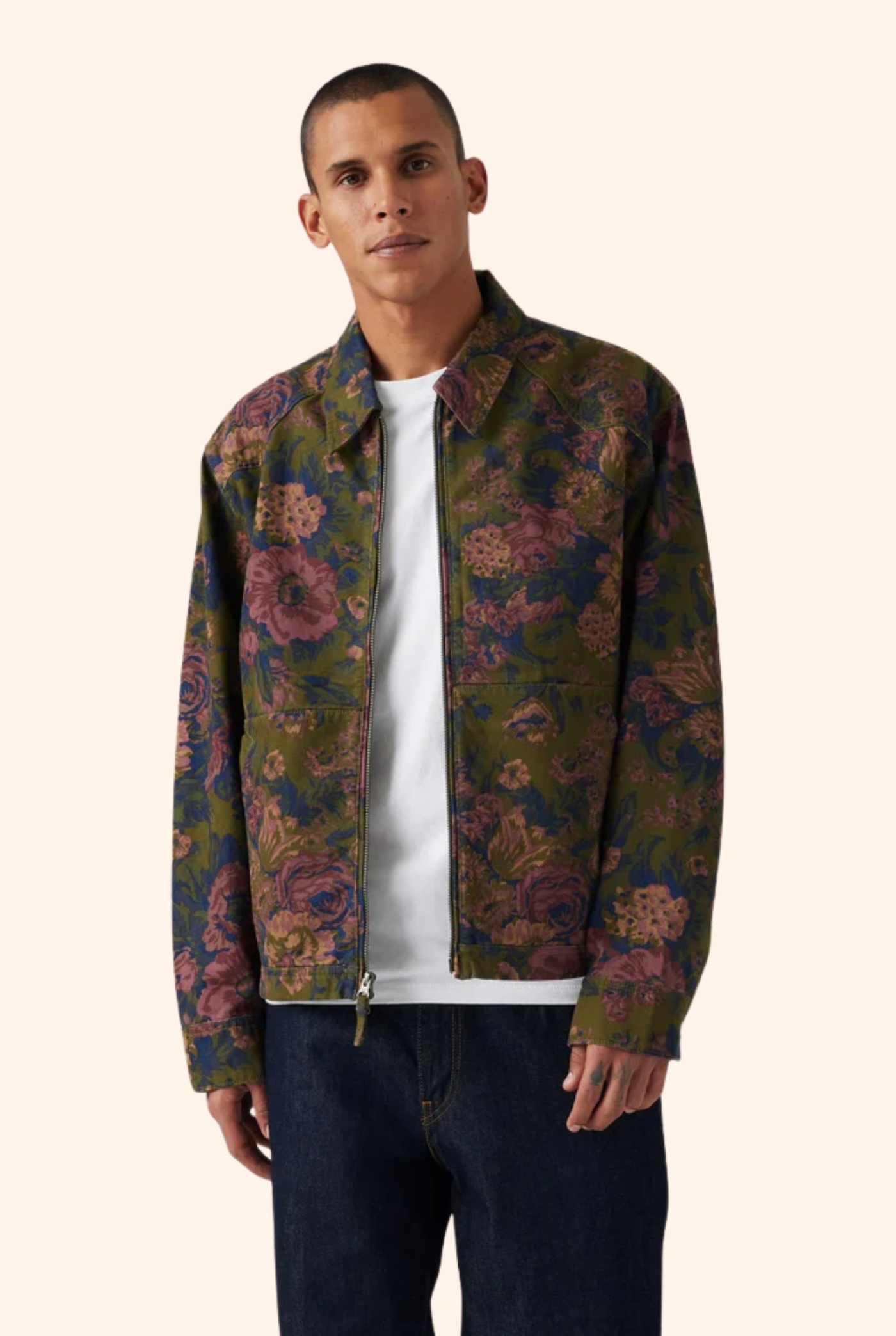 Polk Jacket Cooper Floral Dark Olive Print