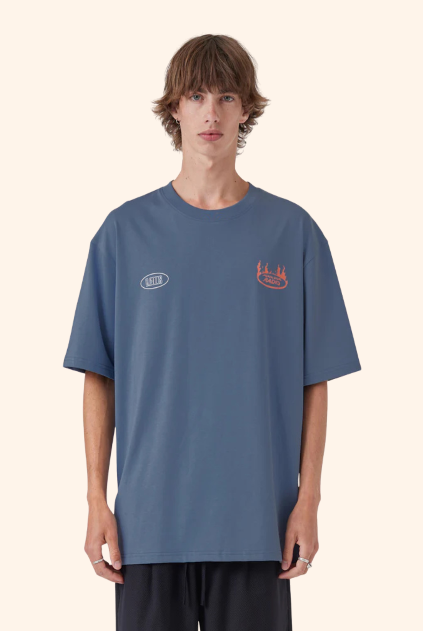 NWO Tee in Washed Blue
