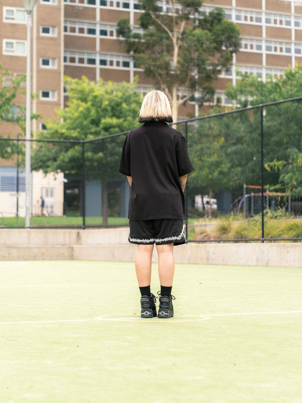 Club Stacked Bowlo Shirt Black