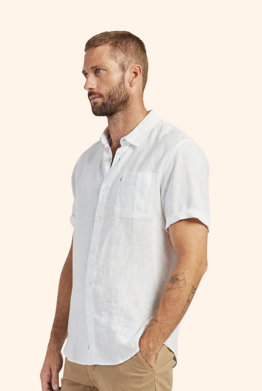 Hampton Linen S/S Shirt White