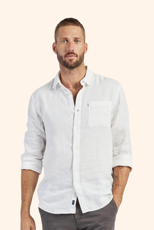Hampton Linen Shirt - White