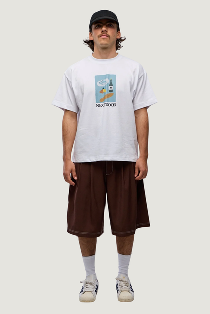 Chifley Pleated Shorts in Brown