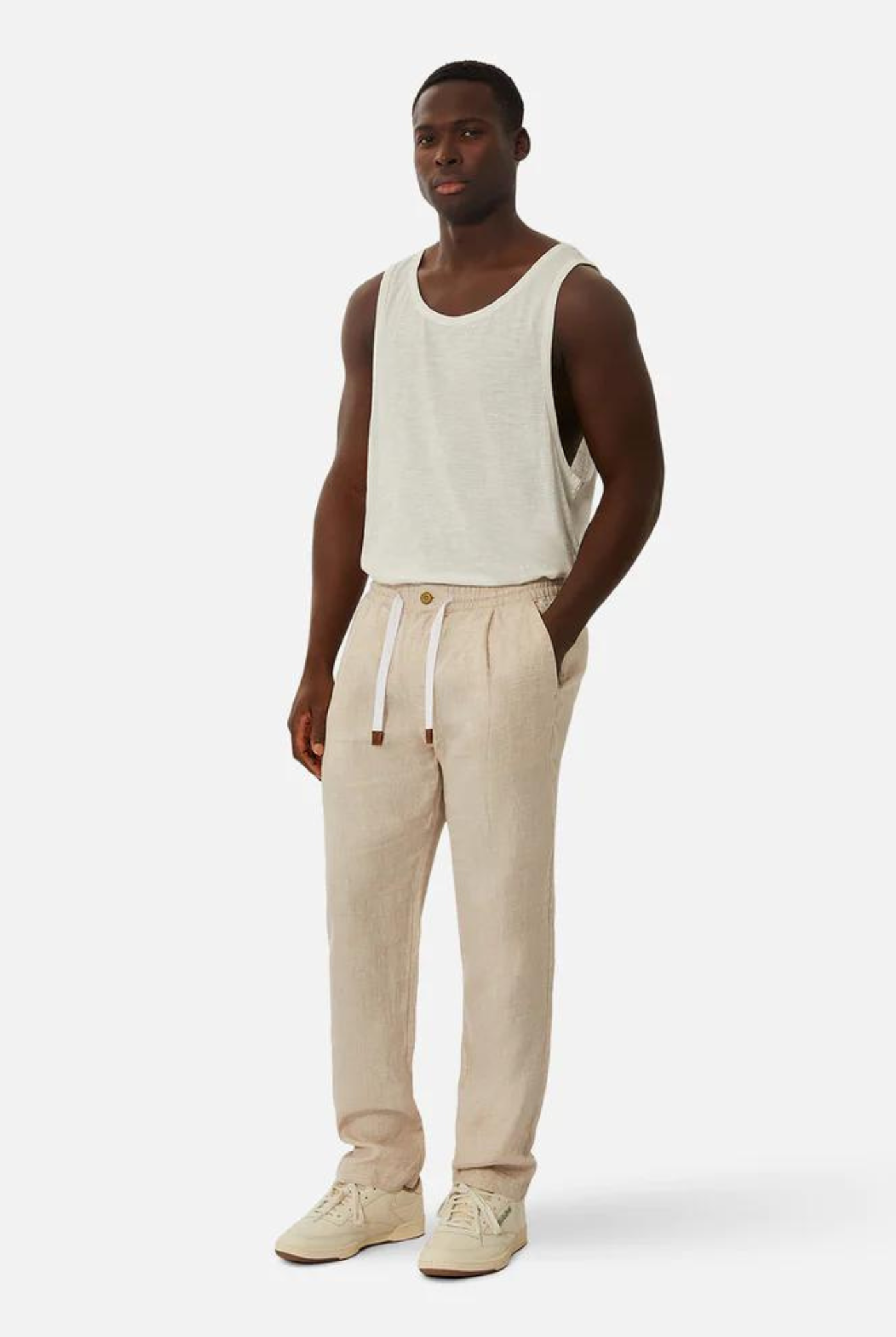 The Capri Linen Pant YD Wheat