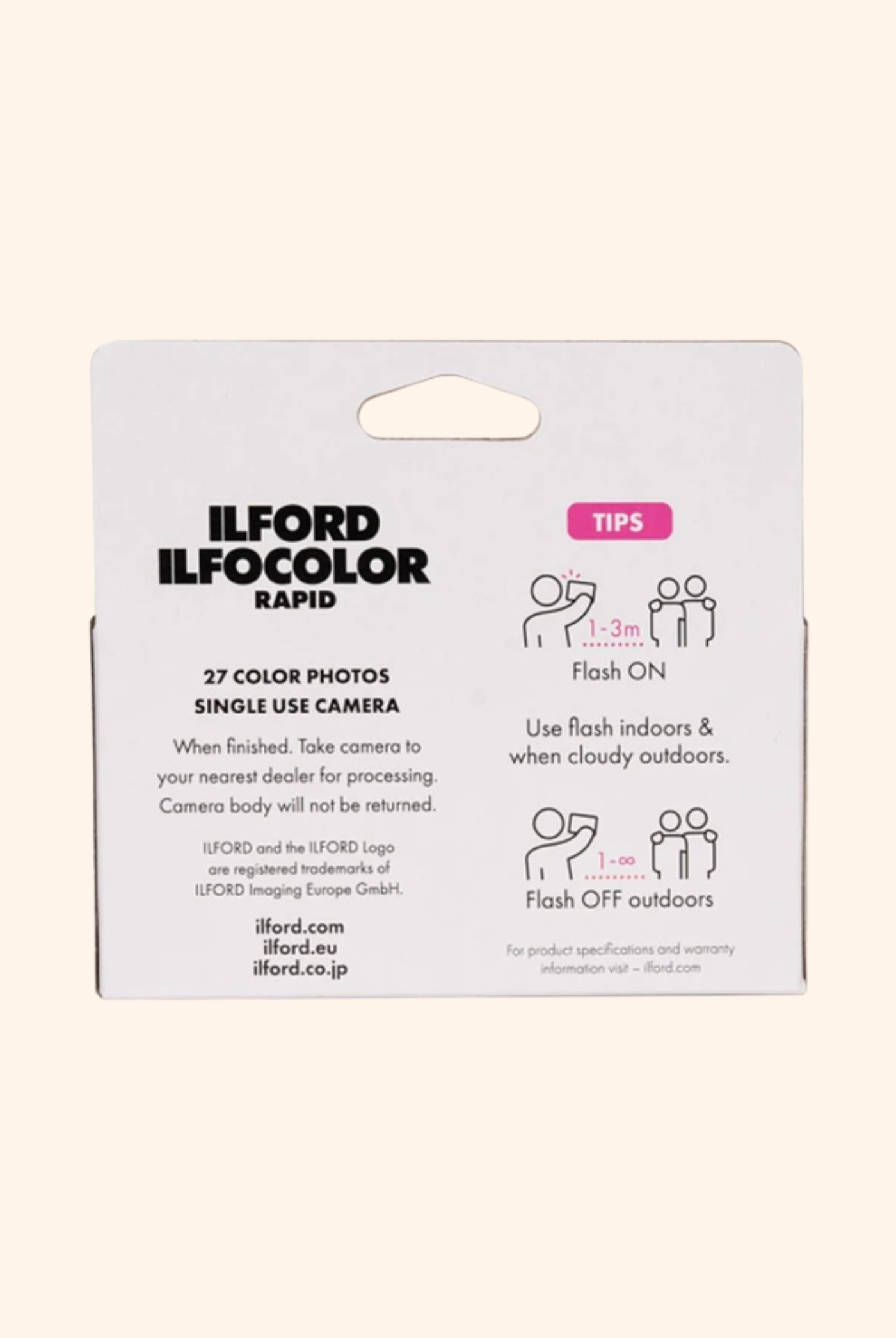 Ilford Single Use Camera in White 54