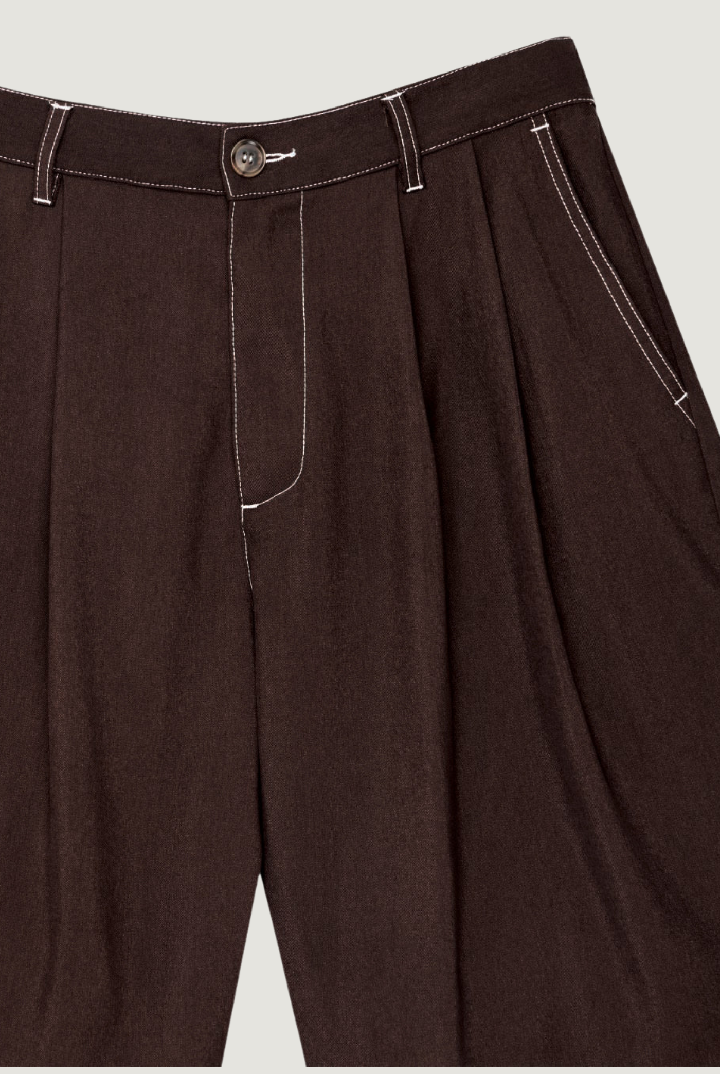 Chifley Pleated Shorts in Brown
