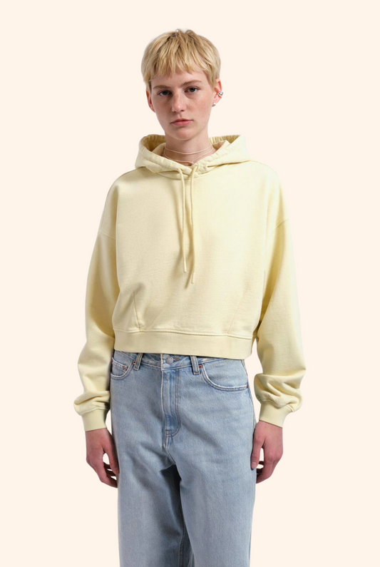 Ethel Hoodie Washed Light Yellow