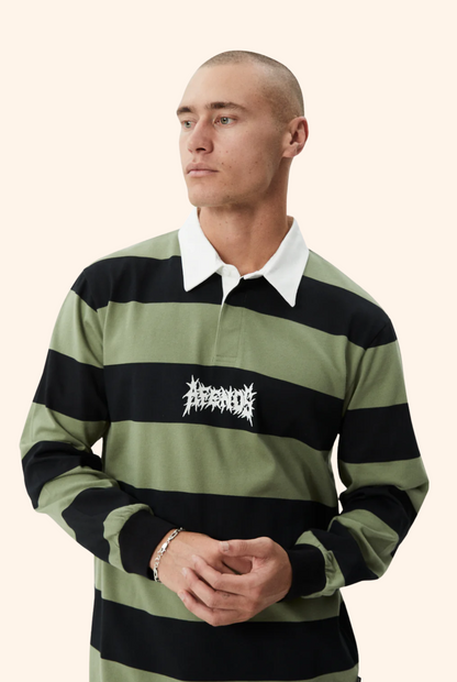 Mental Rugby Long Sleeve Tee Oil Green