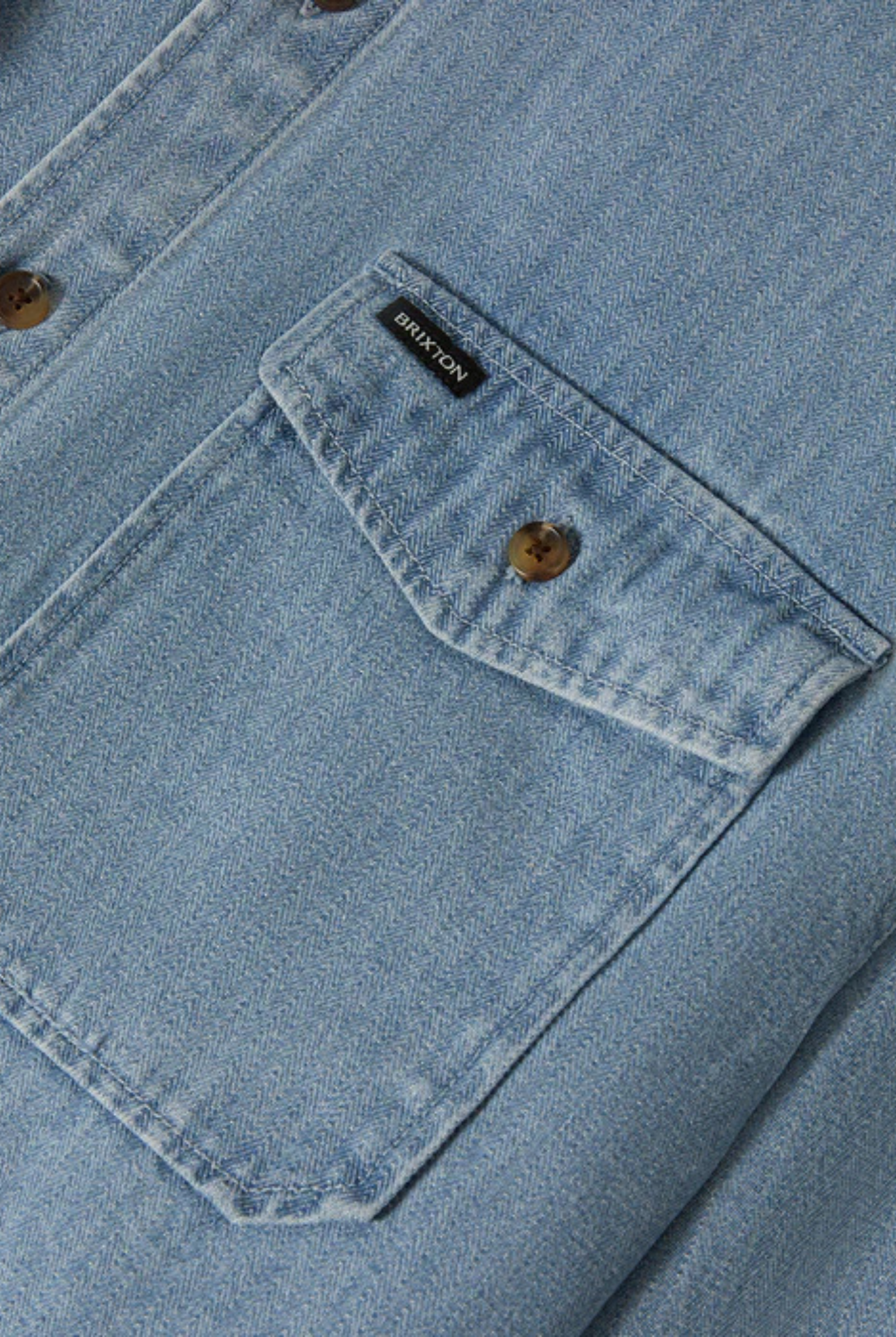 Herringbone Overshirt in Denim