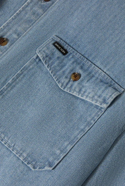 Herringbone Overshirt in Denim