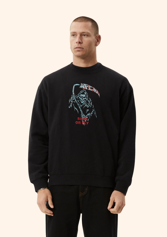 Surf Or Fly Crew Neck Black