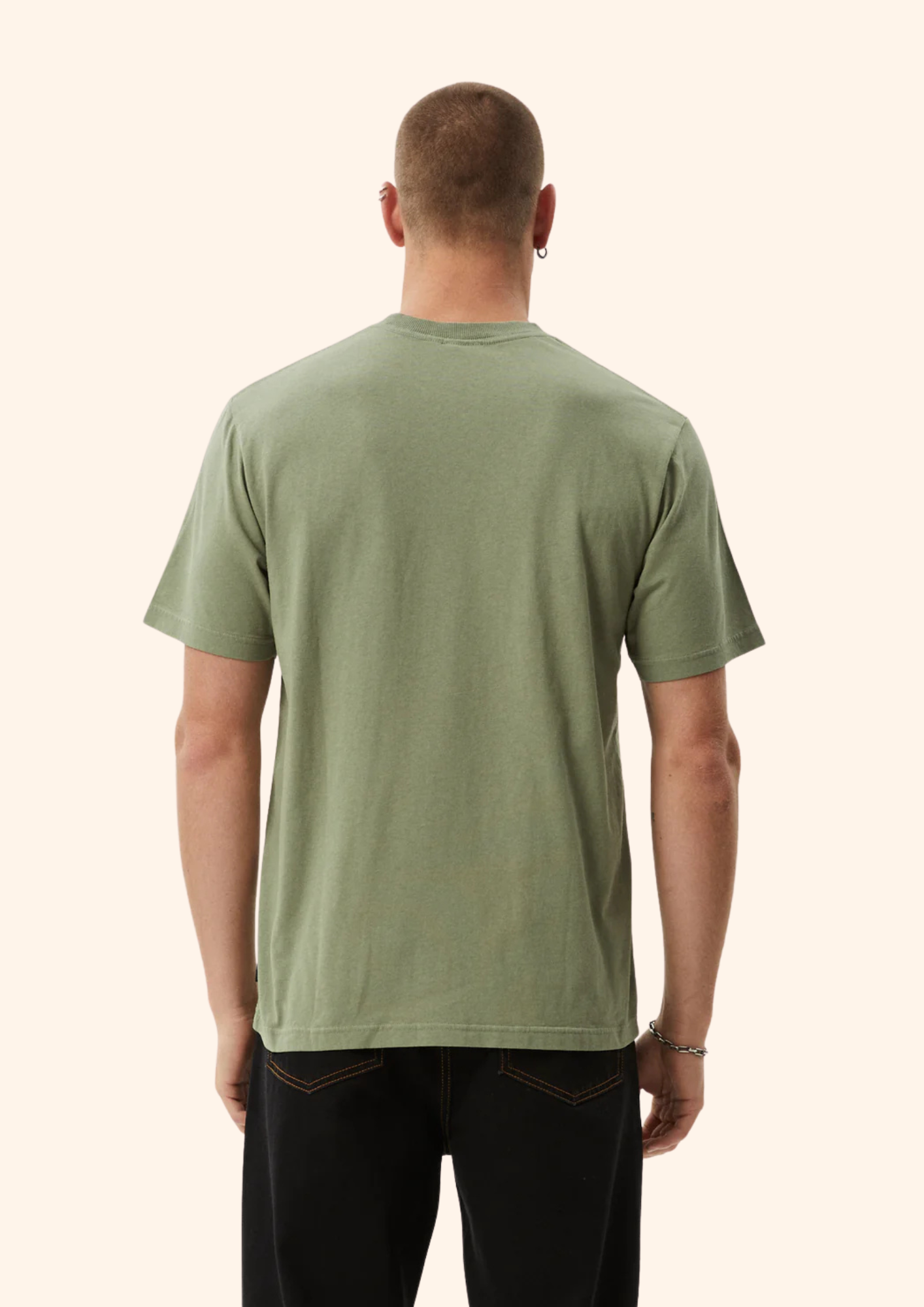 Smell The Roses Retro Tee in Green