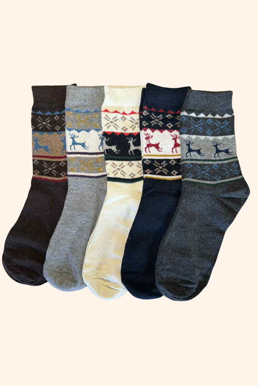 Reindeer Everyday Dads Essential Socks - 5 Pack